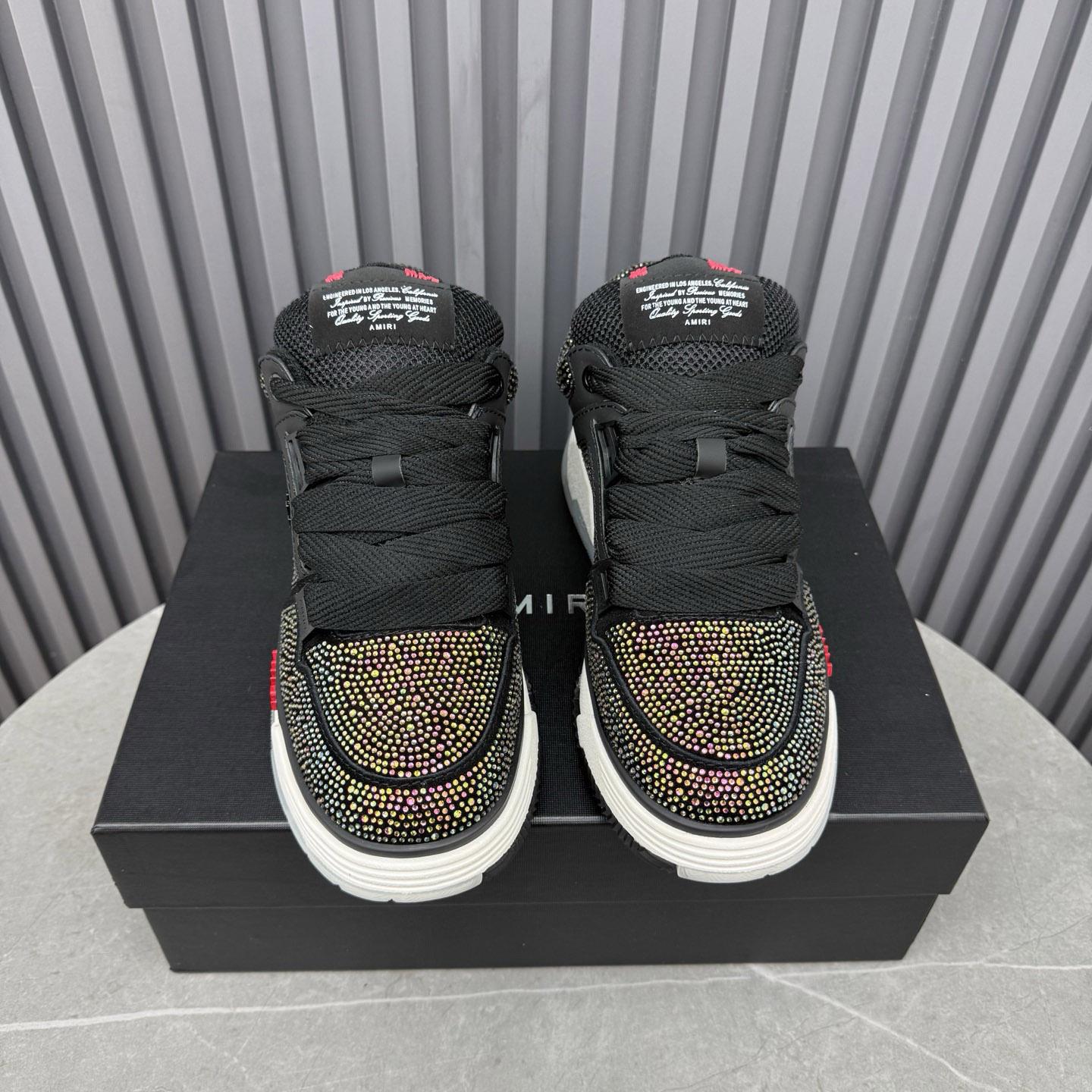 Amiri Black Crystal MA-1 Sneakers - FashionPlug