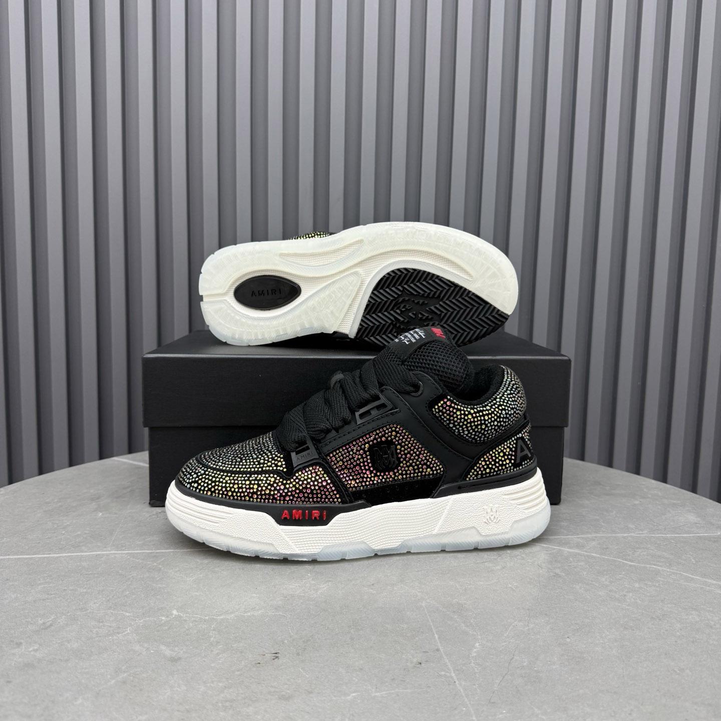 Amiri Black Crystal MA-1 Sneakers - FashionPlug