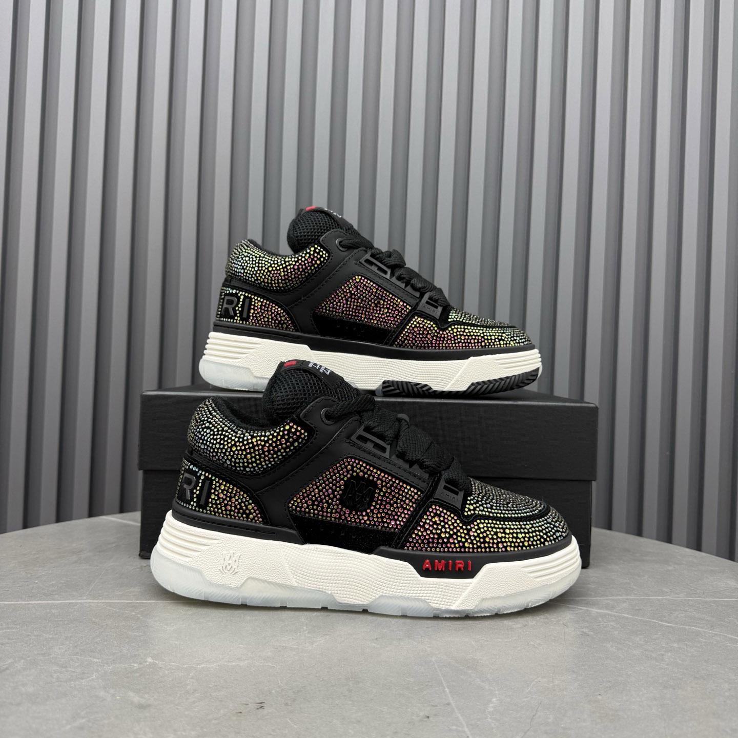 Amiri Black Crystal MA-1 Sneakers - FashionPlug