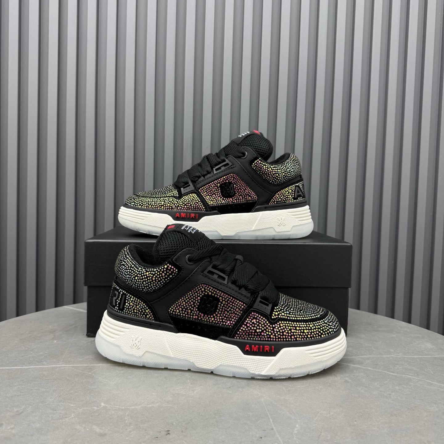Amiri Black Crystal MA-1 Sneakers - FashionPlug