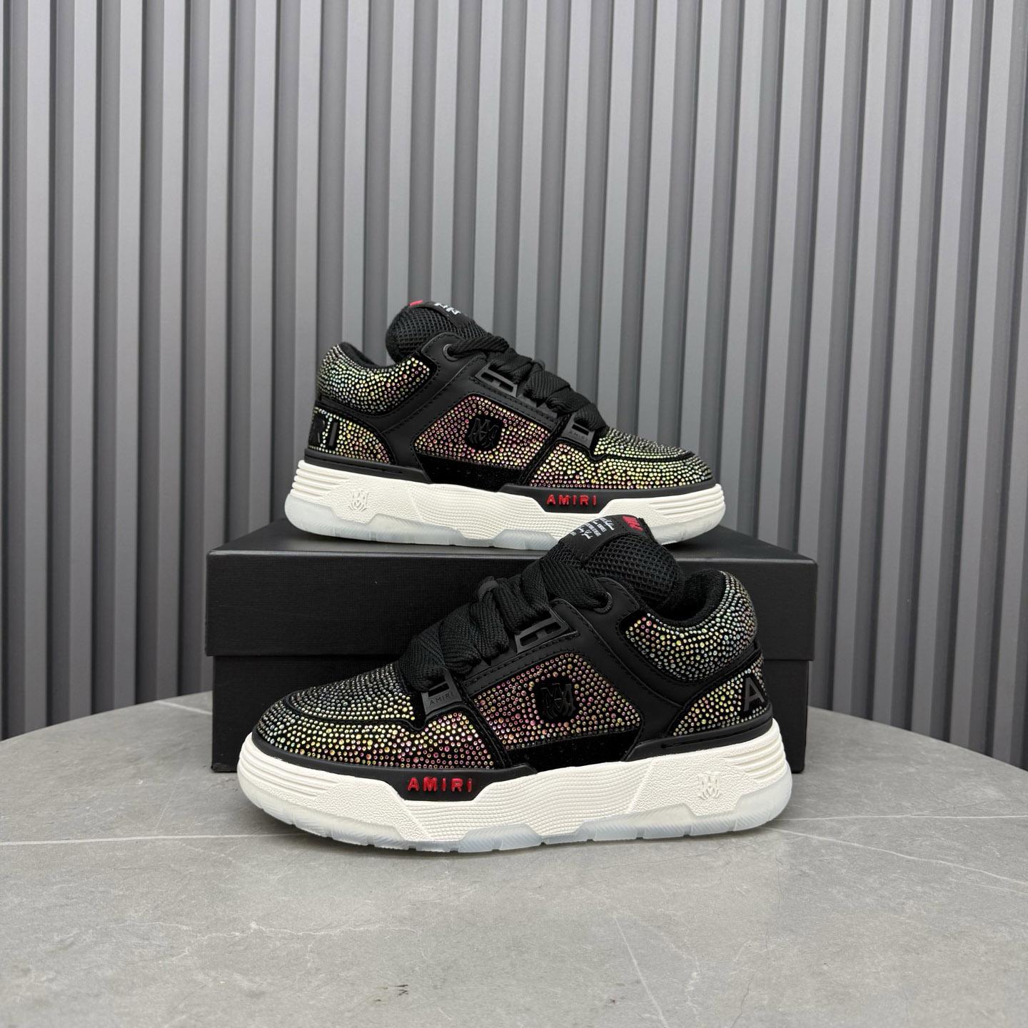 Amiri Black Crystal MA-1 Sneakers - FashionPlug