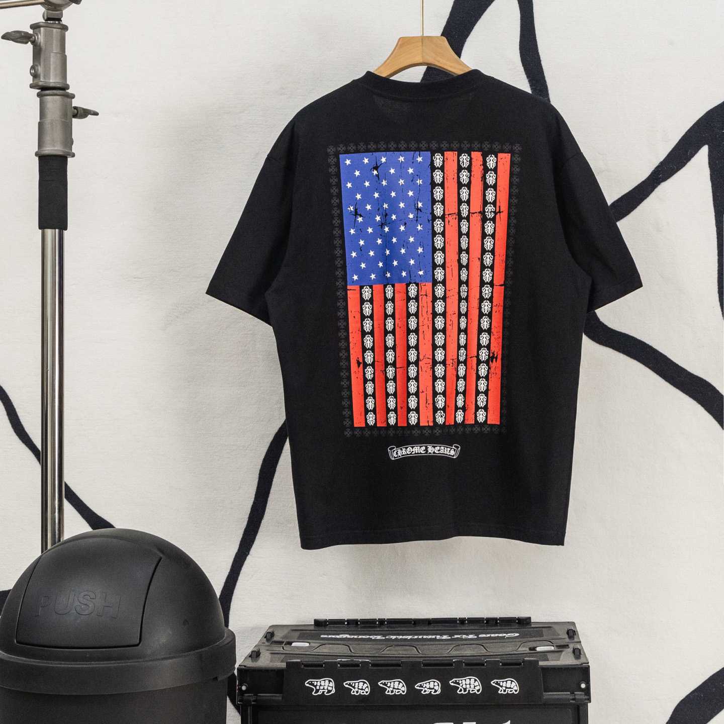 Chrome Hearts USA Flag Tee 'Black' - FashionPlug