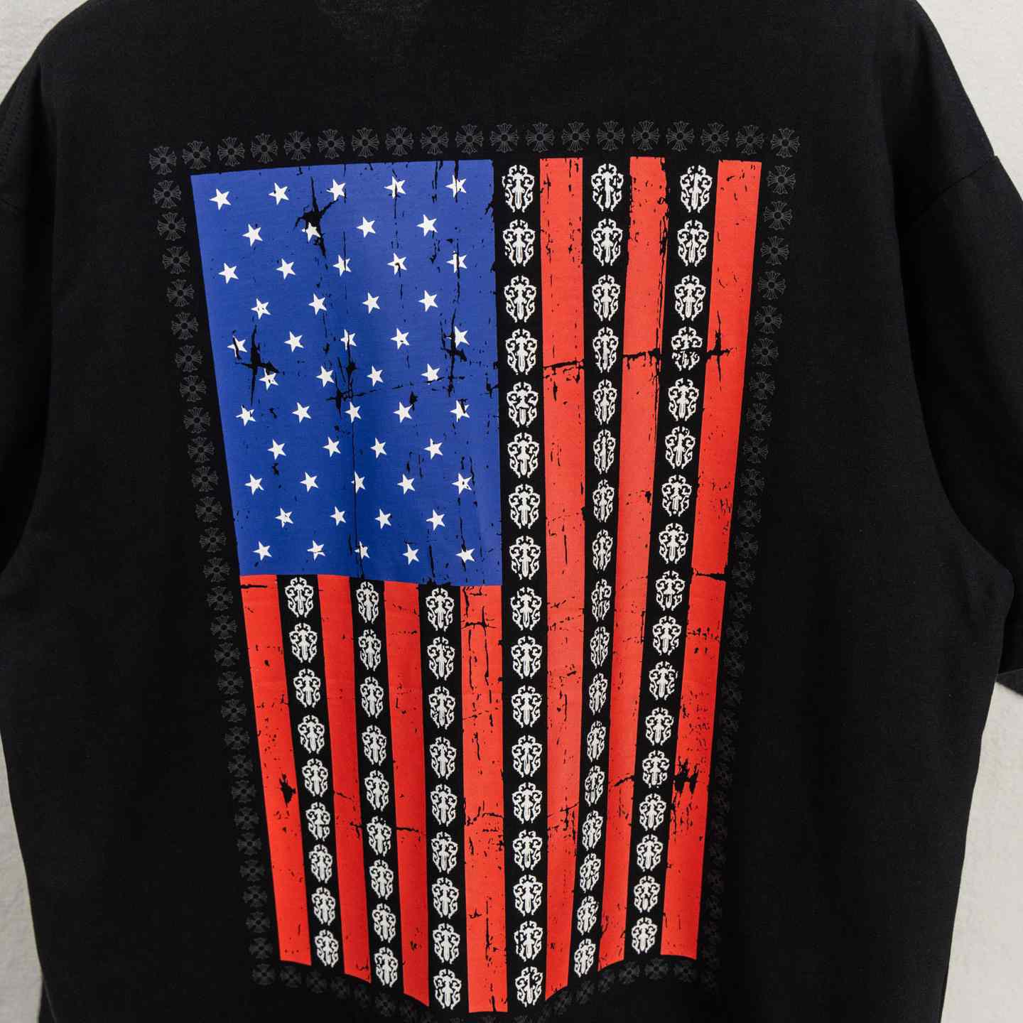 Chrome Hearts USA Flag Tee 'Black' - FashionPlug