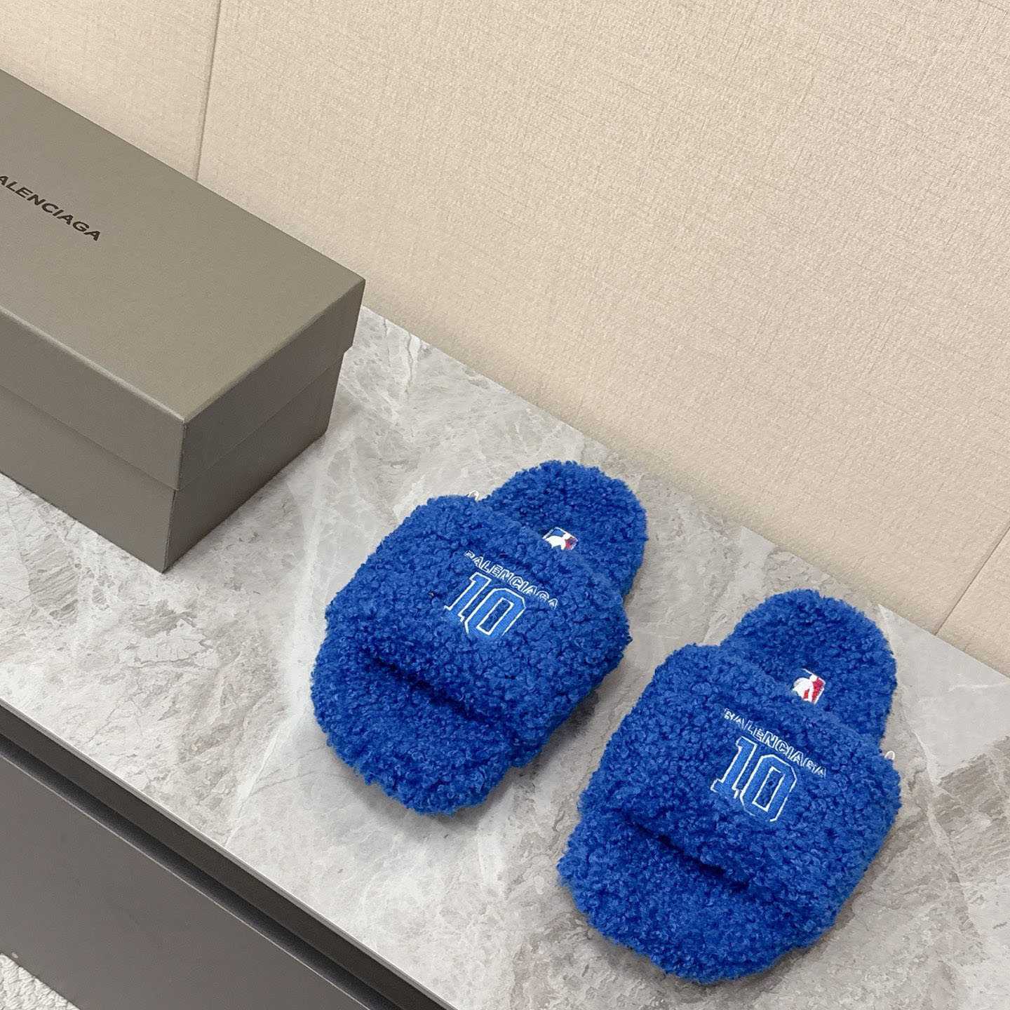 Balenciaga | Nba Collaboration Furry Open Mule - FashionPlug