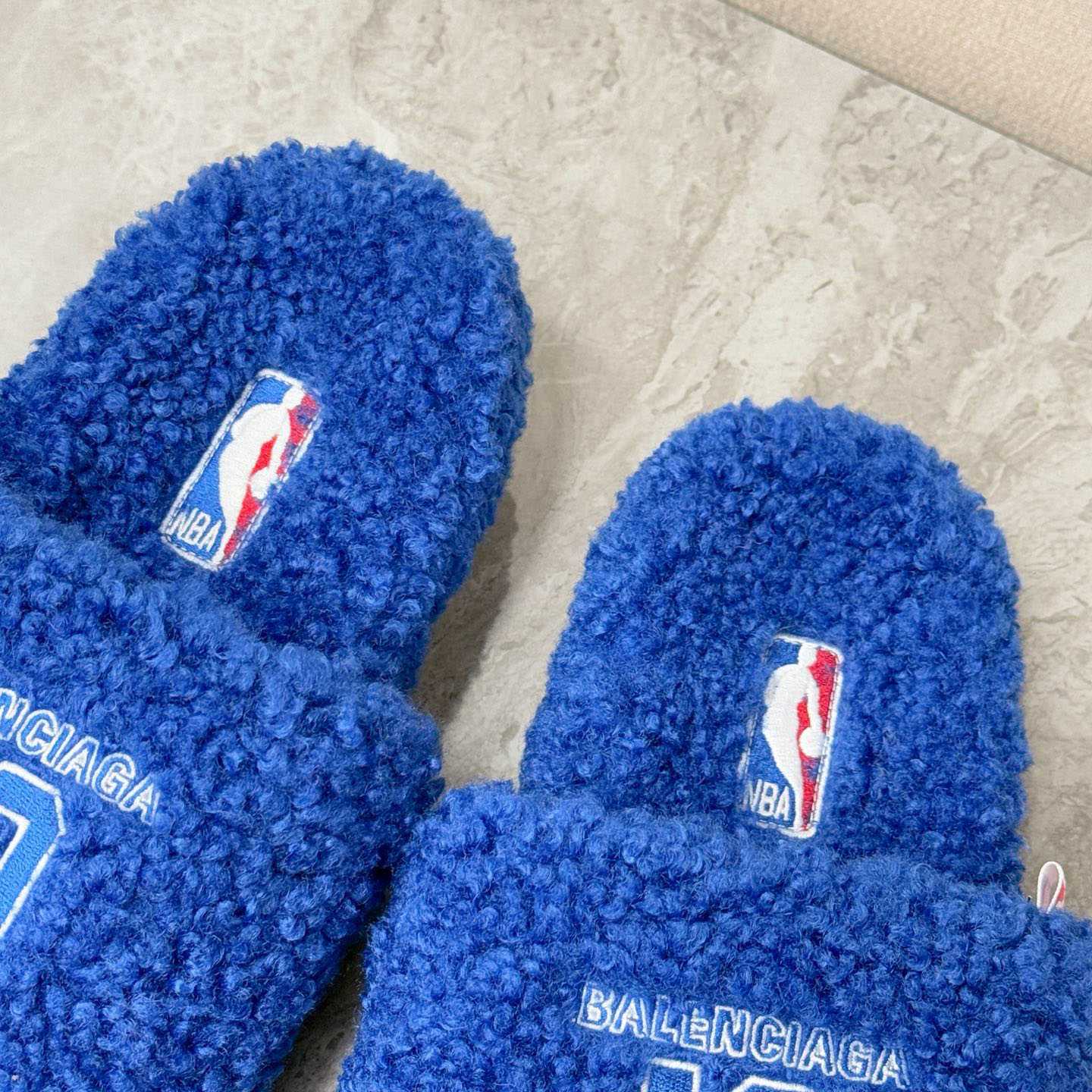 Balenciaga | Nba Collaboration Furry Open Mule - FashionPlug