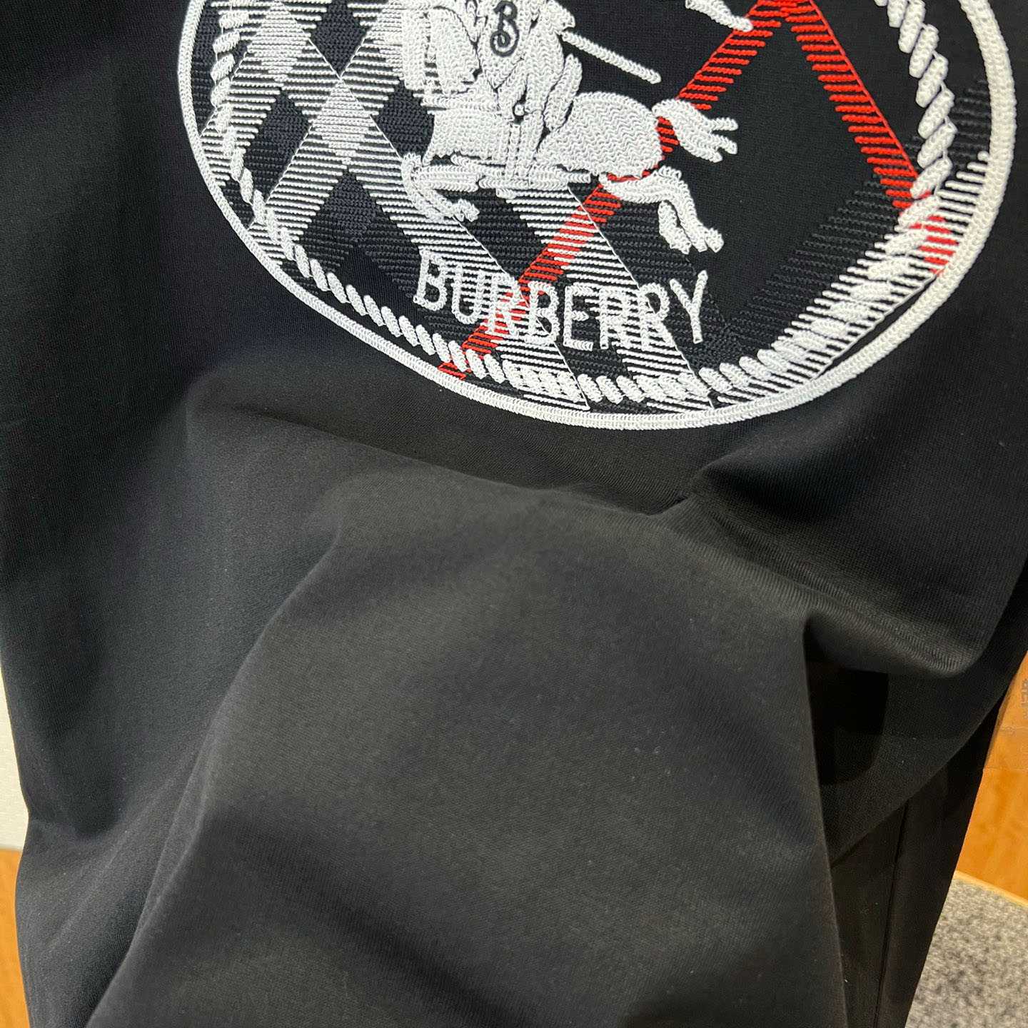 Burberry Check Knight Stamp Cotton T-shirt - FashionPlug
