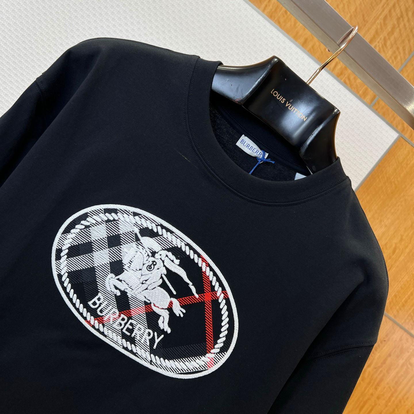 Burberry Check Knight Stamp Cotton T-shirt - FashionPlug