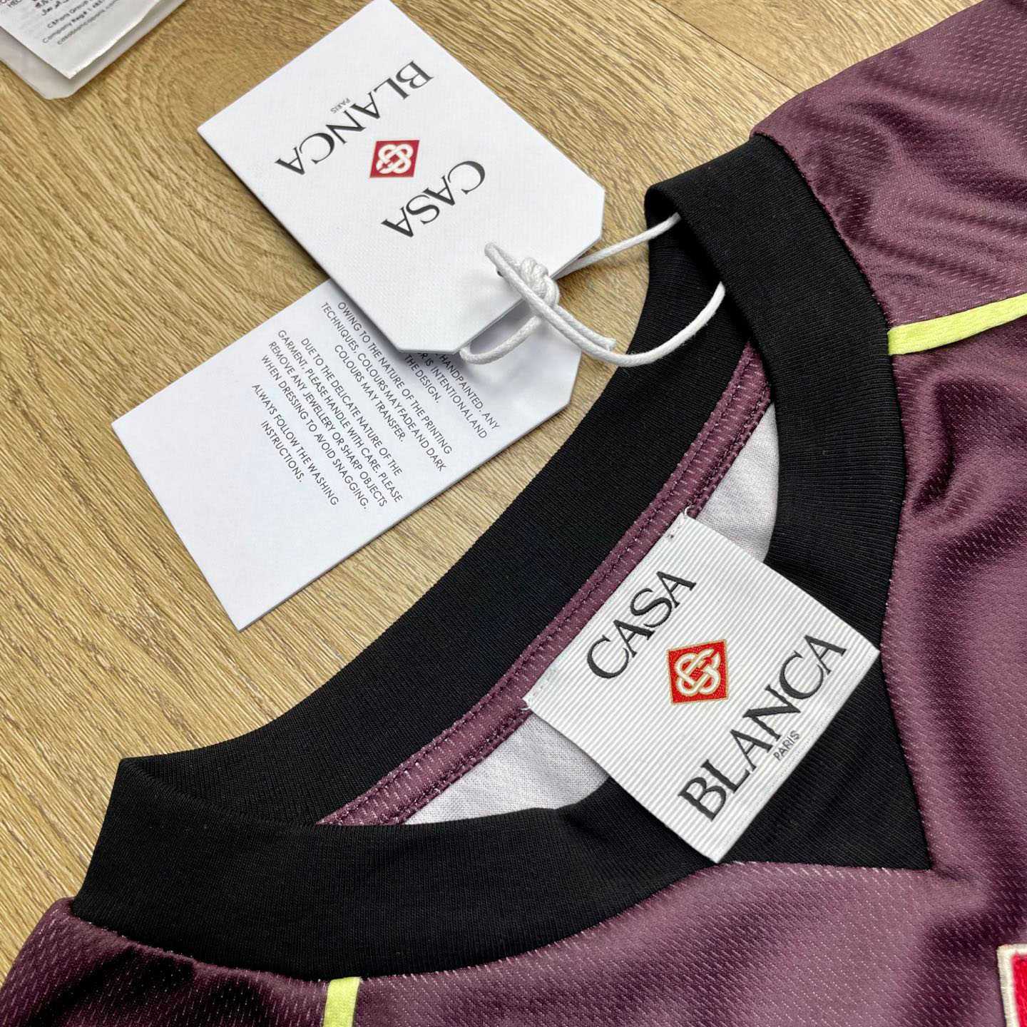 Casablanca Aubergine Gradient Short Sleeve Football Jersey   C1141 - FashionPlug