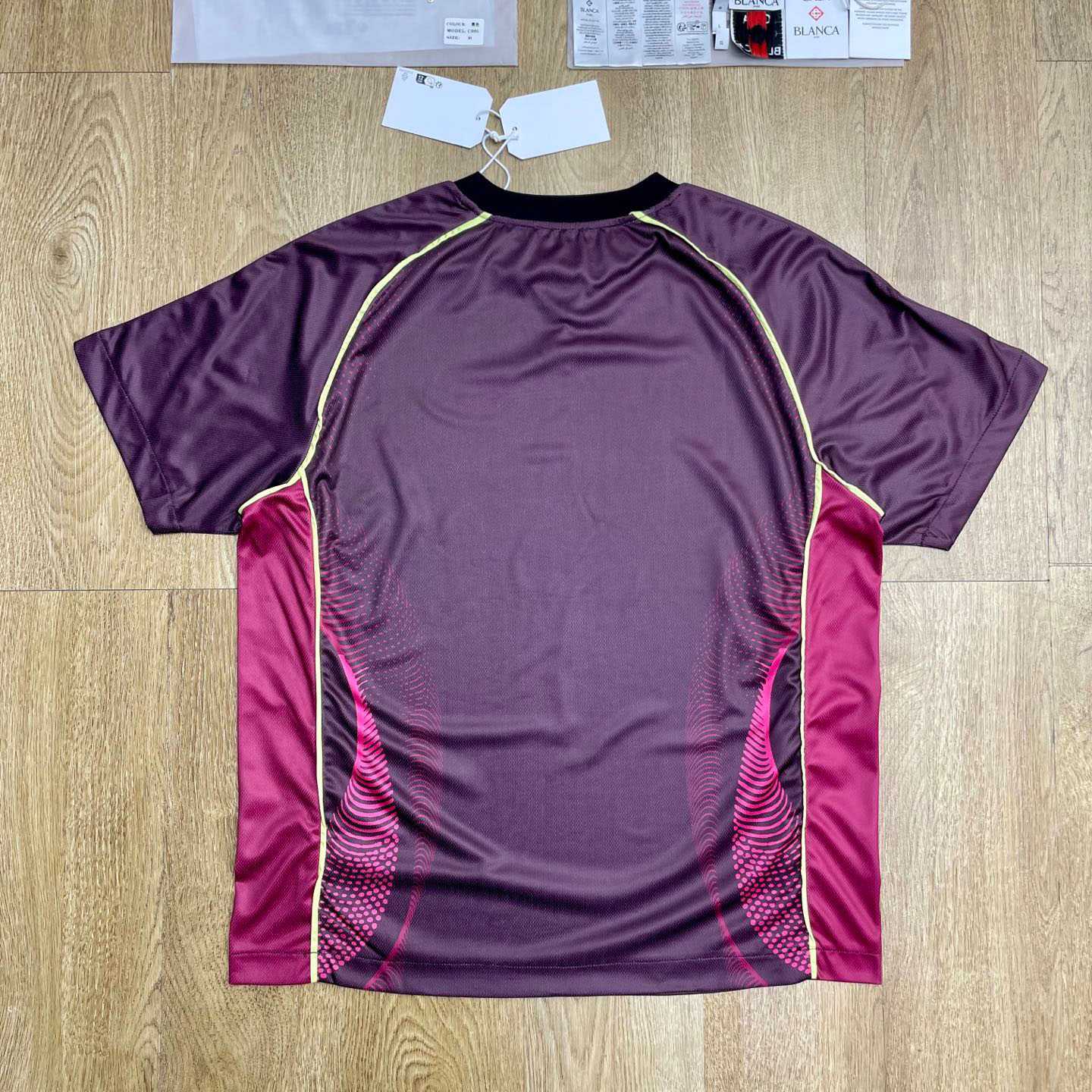 Casablanca Aubergine Gradient Short Sleeve Football Jersey   C1141 - FashionPlug
