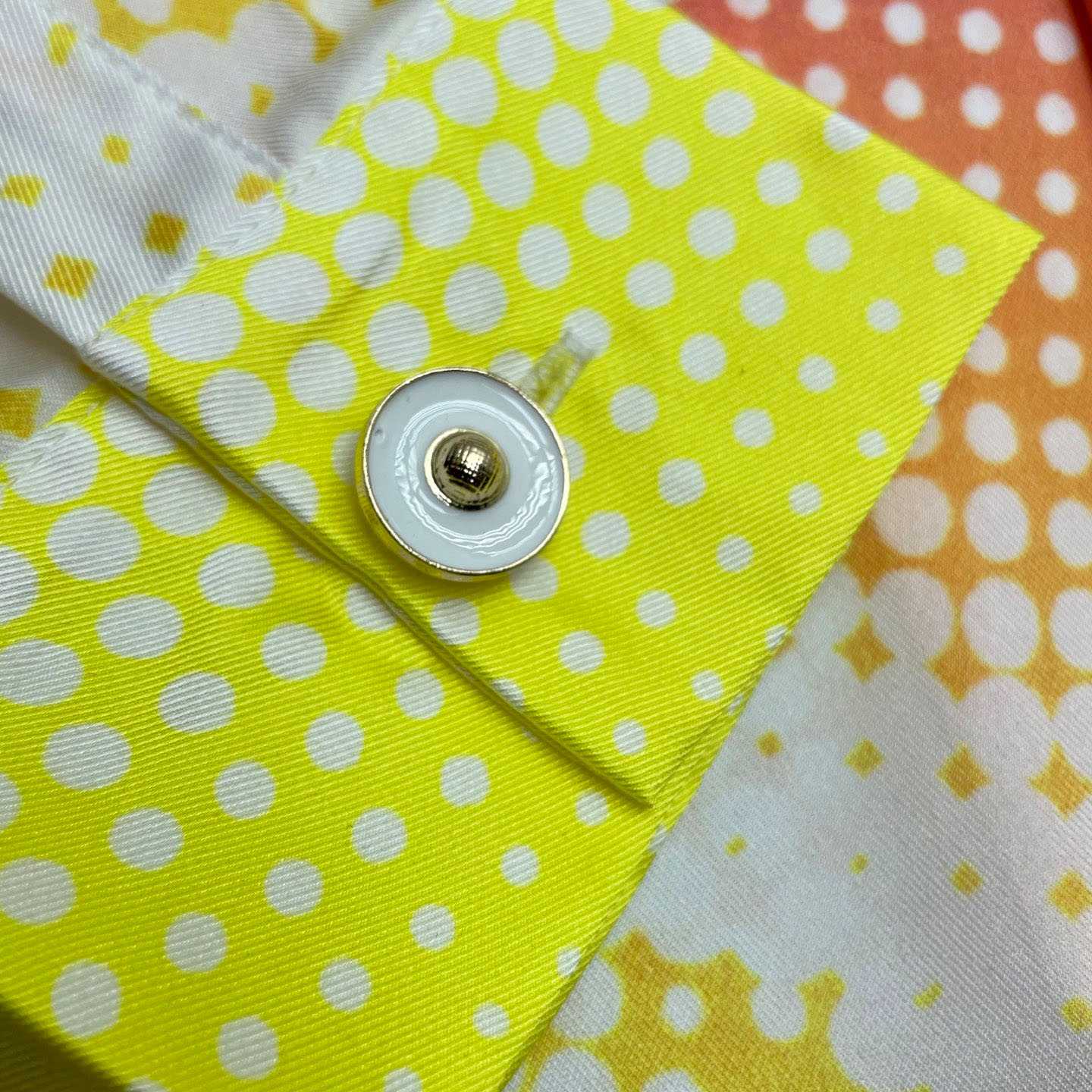 Casablanca Multicolor Halftone Logo Long Sleeve Silk Shirt CA3574 - FashionPlug