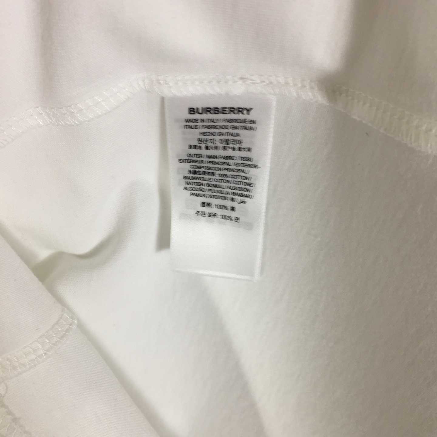 Burberry Check Trim Cotton T-shirt - FashionPlug
