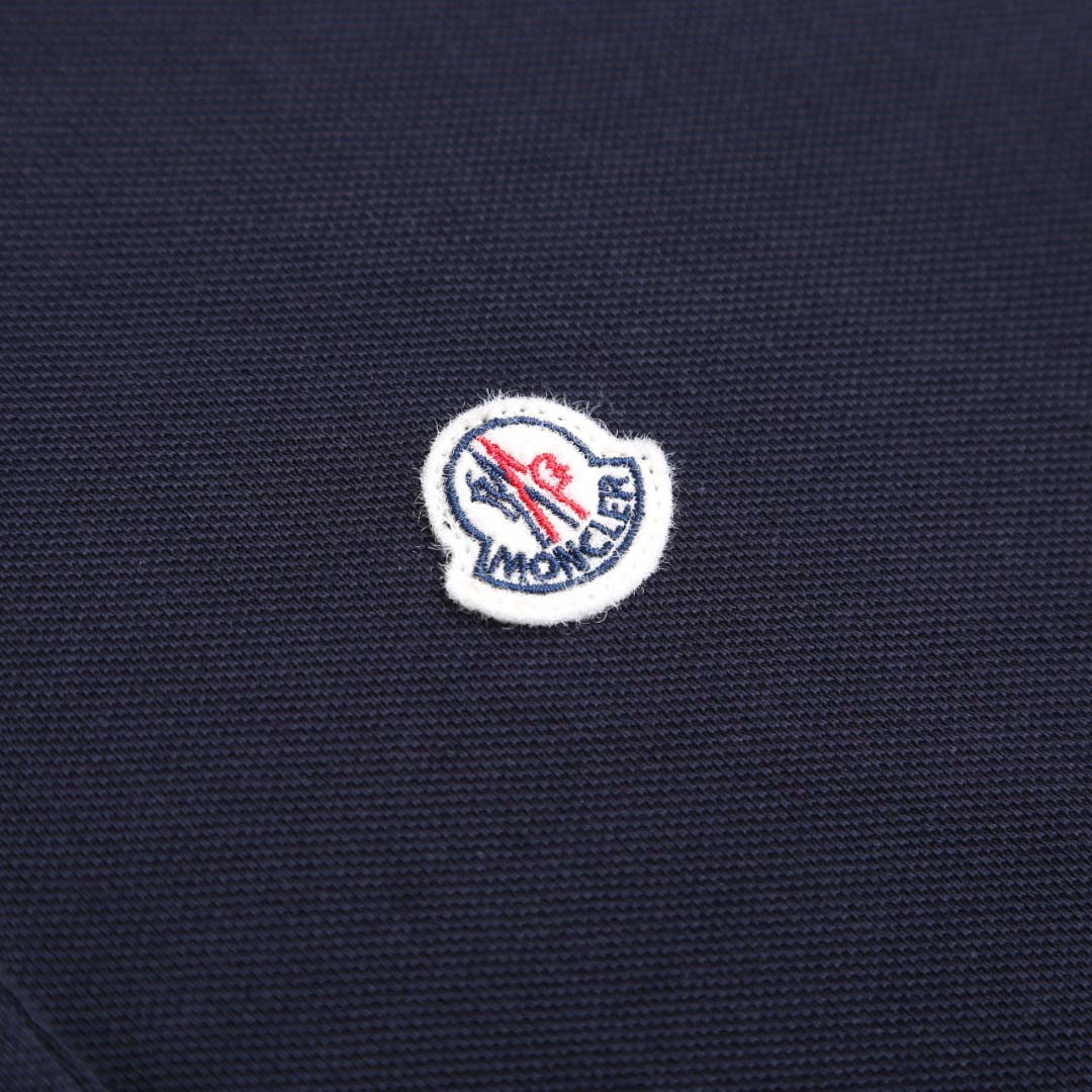 Moncler Logo Patch Cotton Polo Shirt - FashionPlug