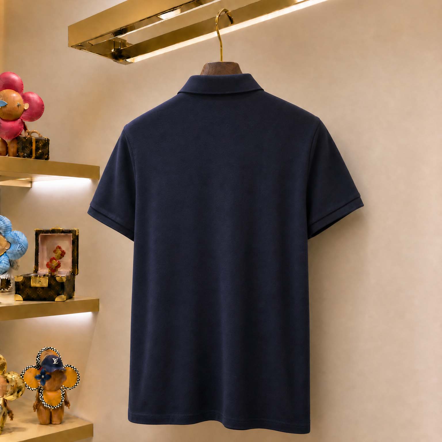 Moncler Logo Patch Cotton Polo Shirt - FashionPlug