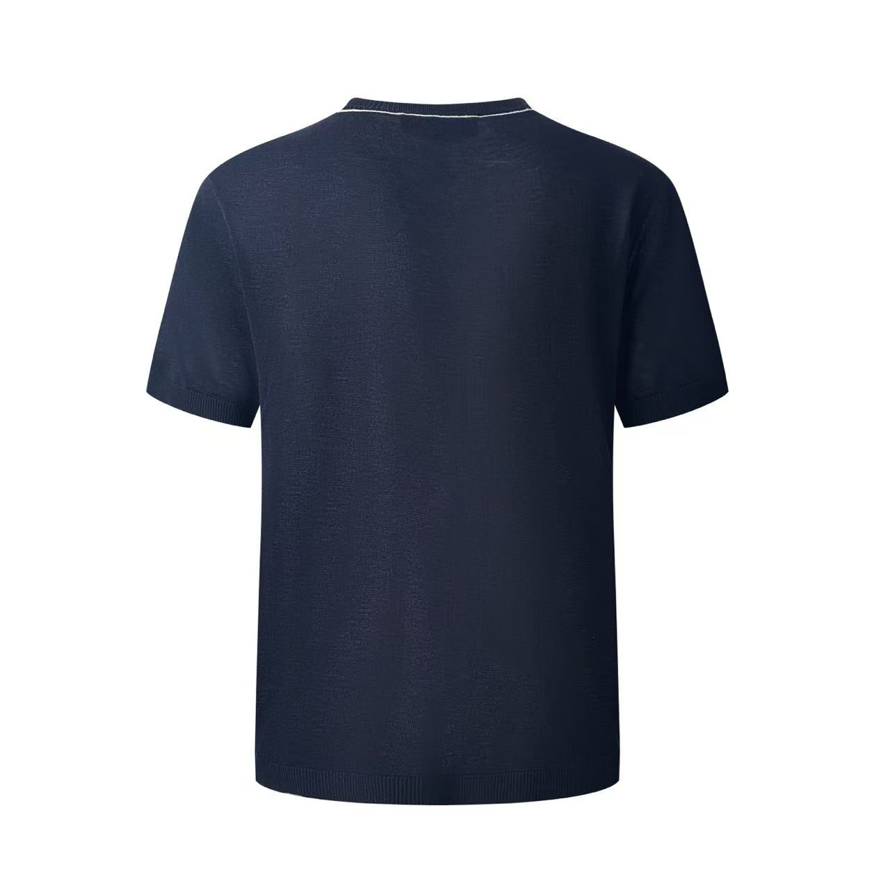 Gucci Knit Silk Linen T-shirt With Intarsia - FashionPlug