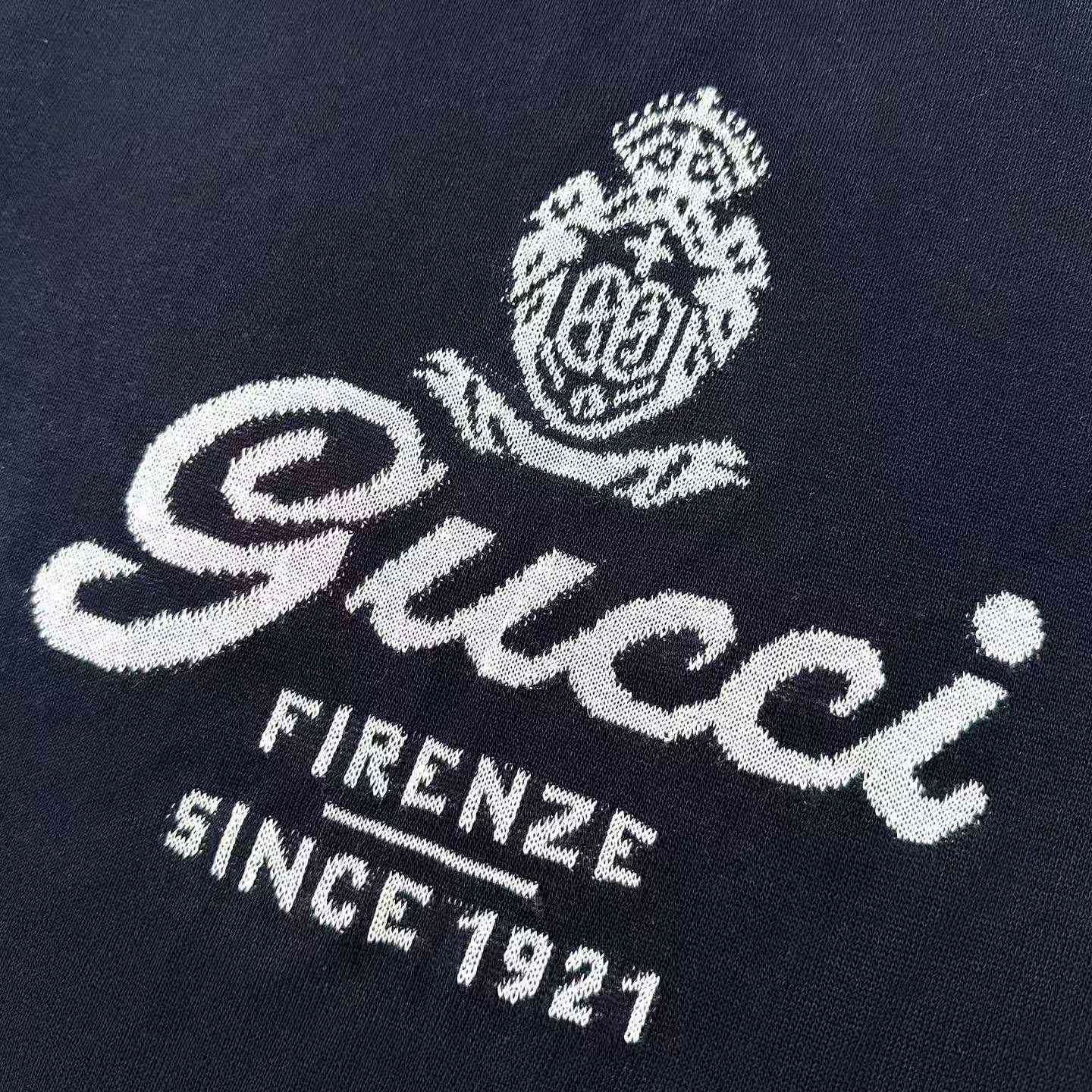 Gucci Knit Silk Linen T-shirt With Intarsia - FashionPlug