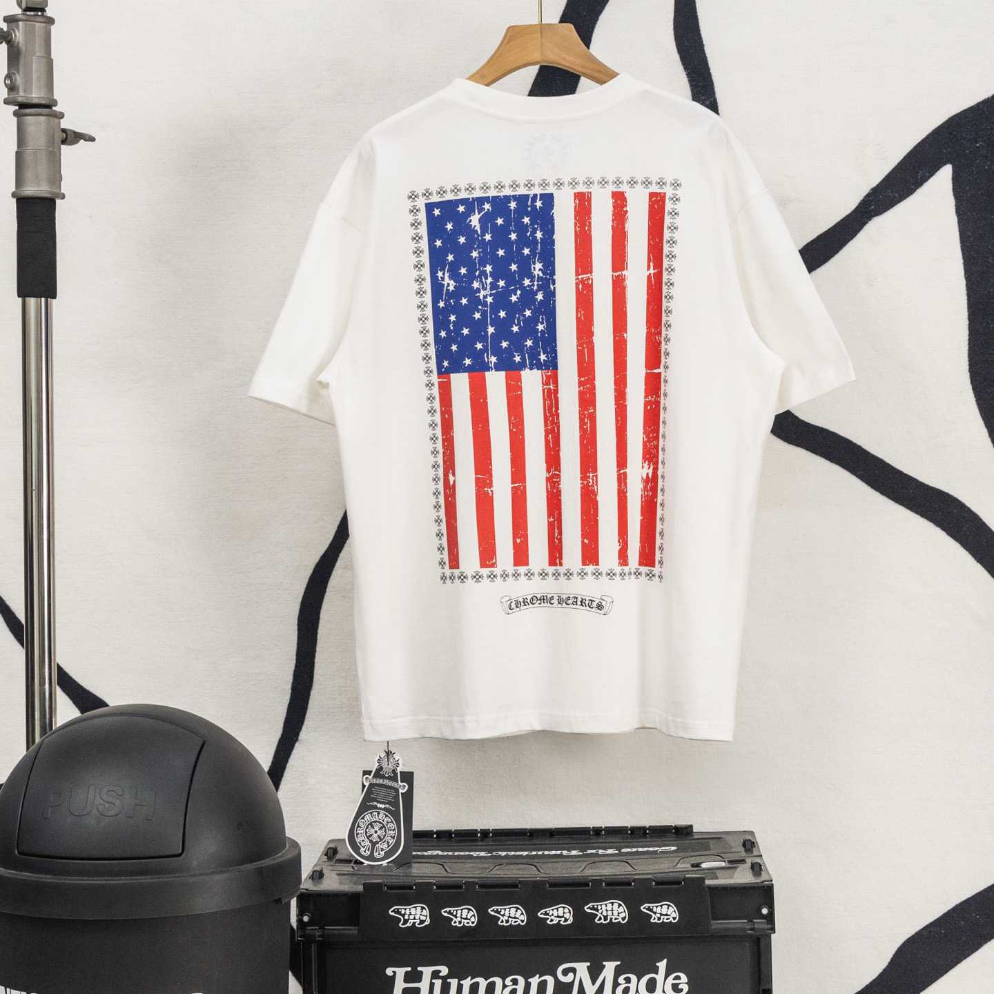 Chrome Hearts USA Flag Tee 'White' - FashionPlug
