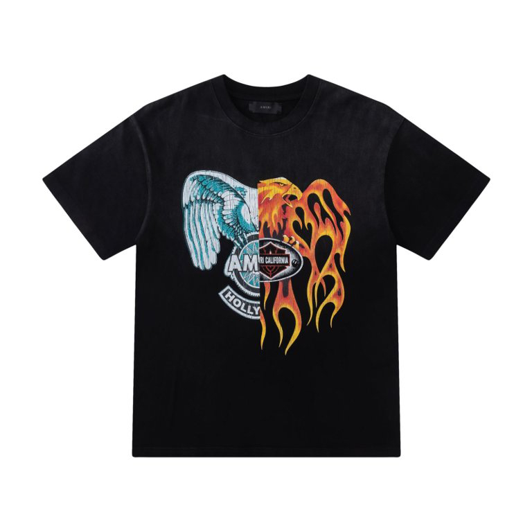 Amiri Spliced  Oversized Tee - FashionPlug