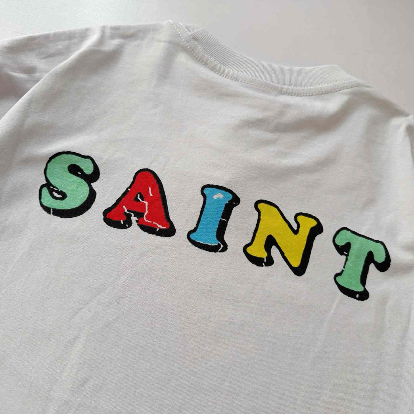 Saint Michael   'Destroy' SS T-Shirt In White - FashionPlug