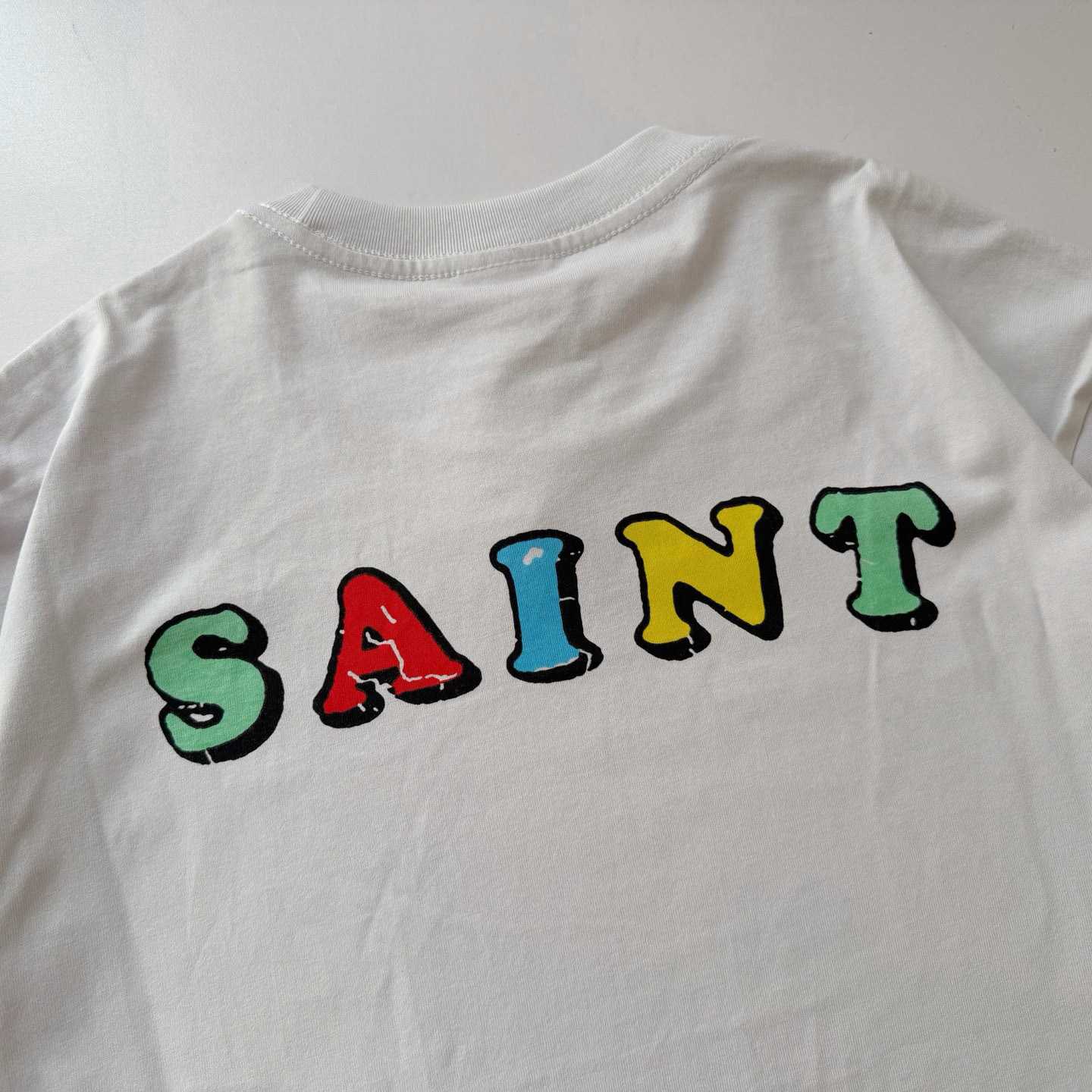 Saint Michael   'Destroy' SS T-Shirt In White - FashionPlug