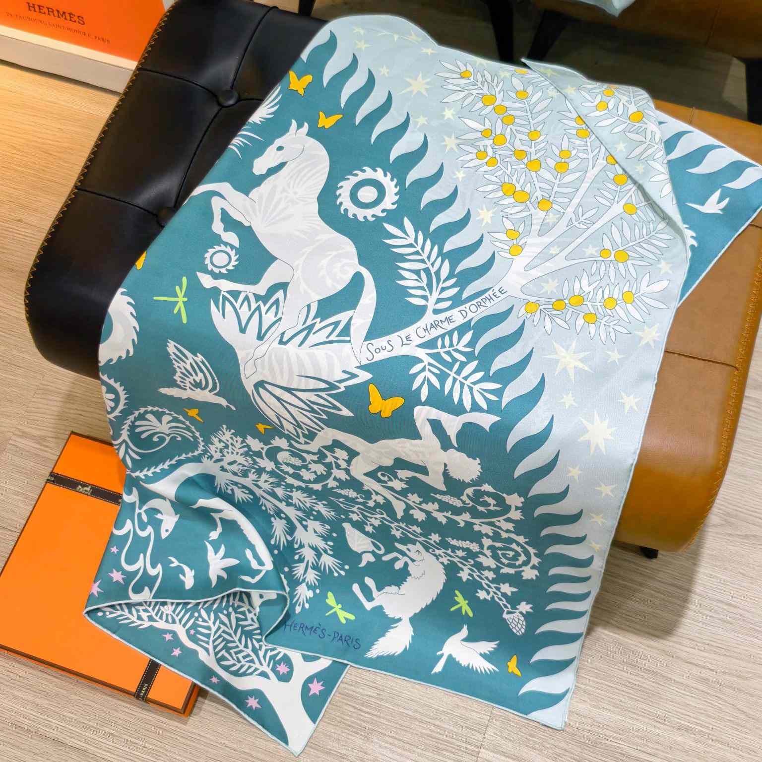 Hermes Sous le Charme D'Orphee Detail Scarf  - FashionPlug