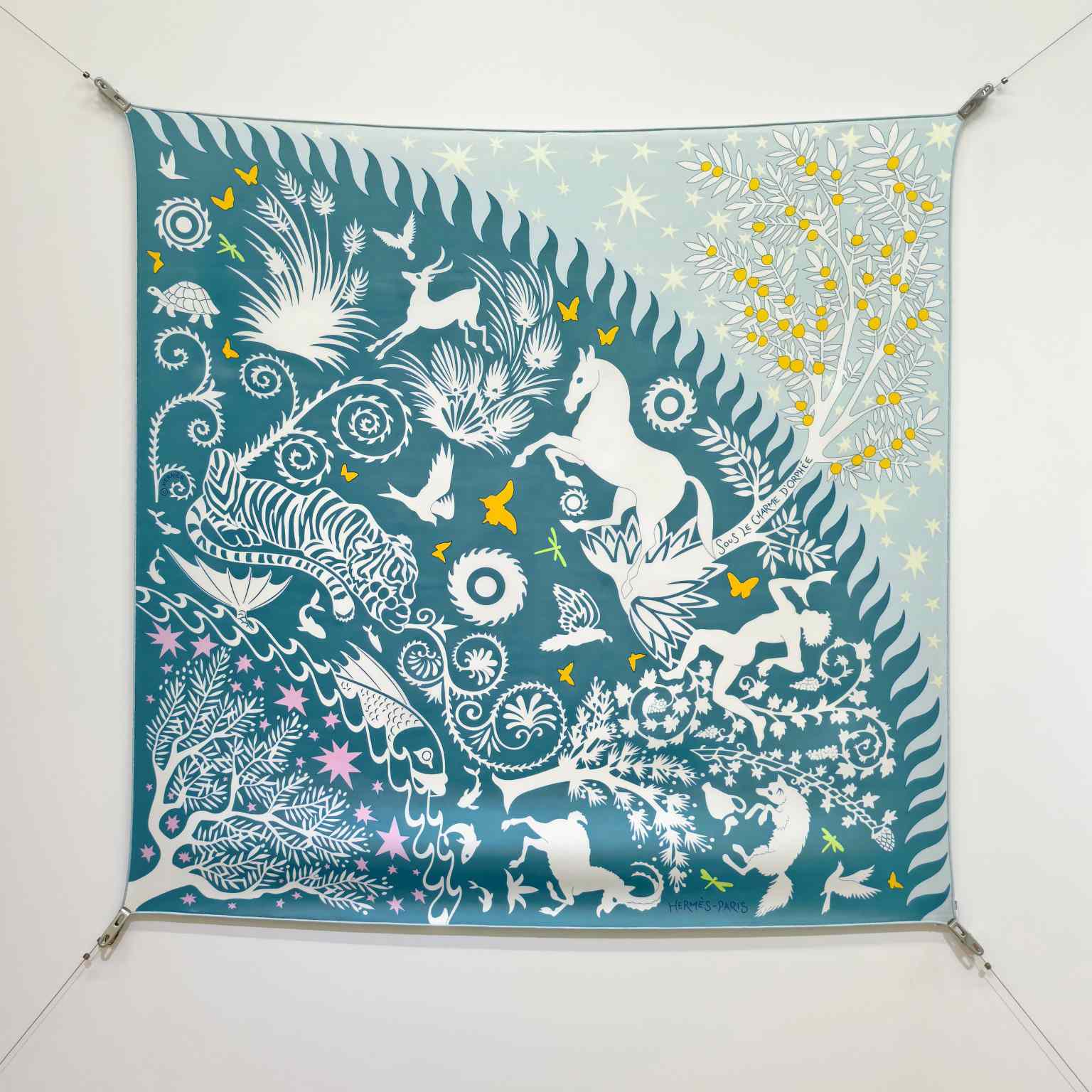 Hermes Sous le Charme D'Orphee Detail Scarf  - FashionPlug