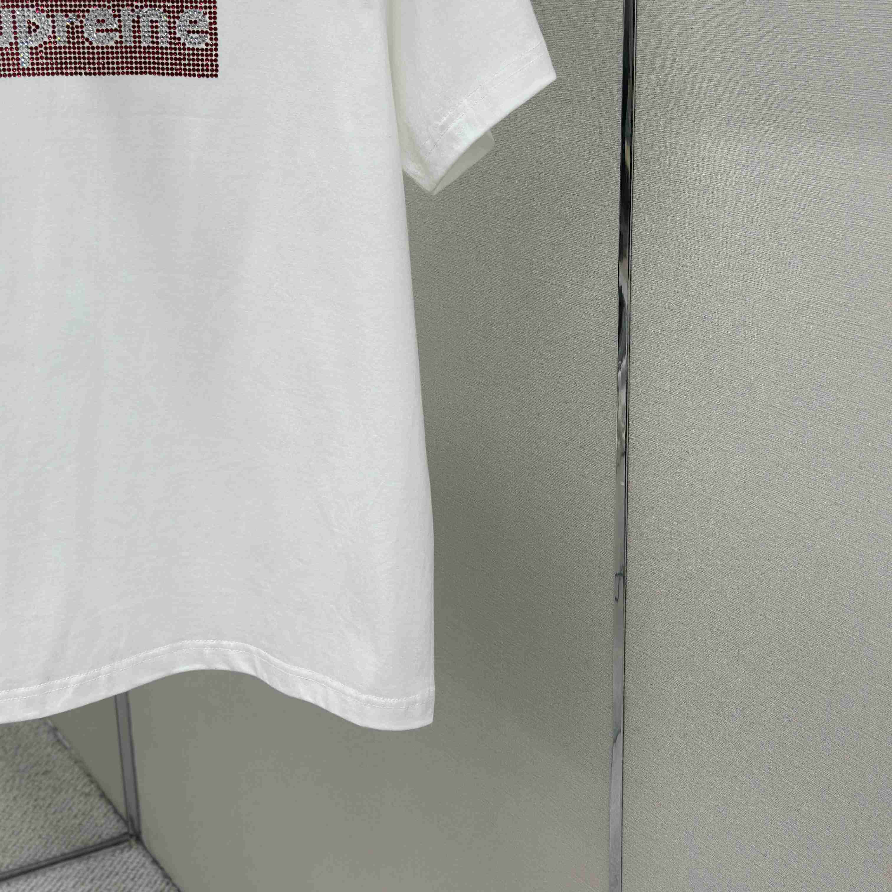 Supreme x Swarovski Box Logo T-Shirt - FashionPlug