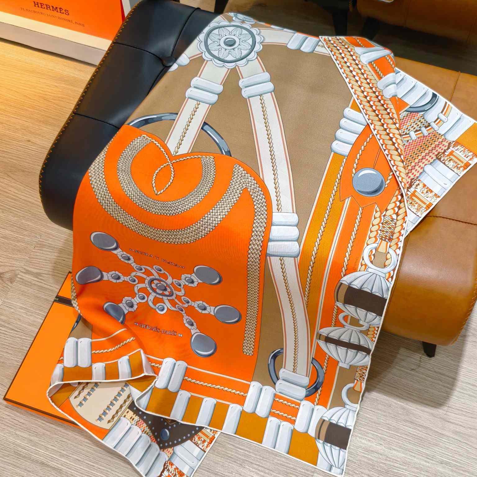 Hermes Flora Y Plata Scarf 90 - FashionPlug