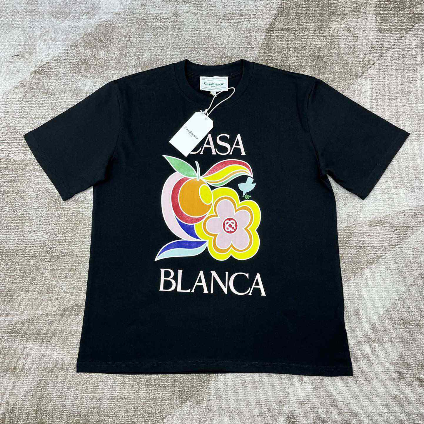 Casablanca Le Pouvoir Des Fleurs T-Shirt 'Black'  CA5075 - FashionPlug