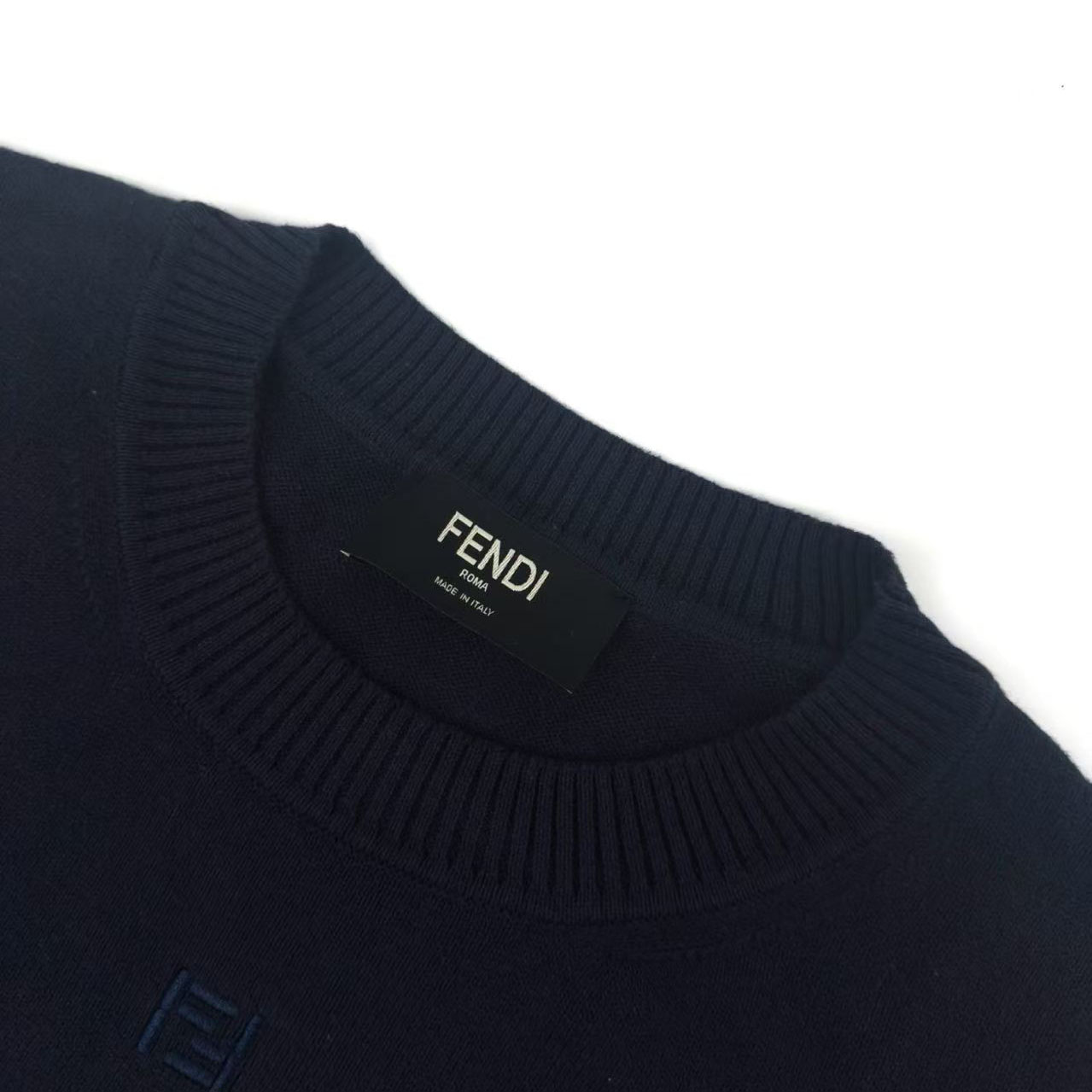 Fendi White Cotton And Cashmere Jumper - FashionPlug