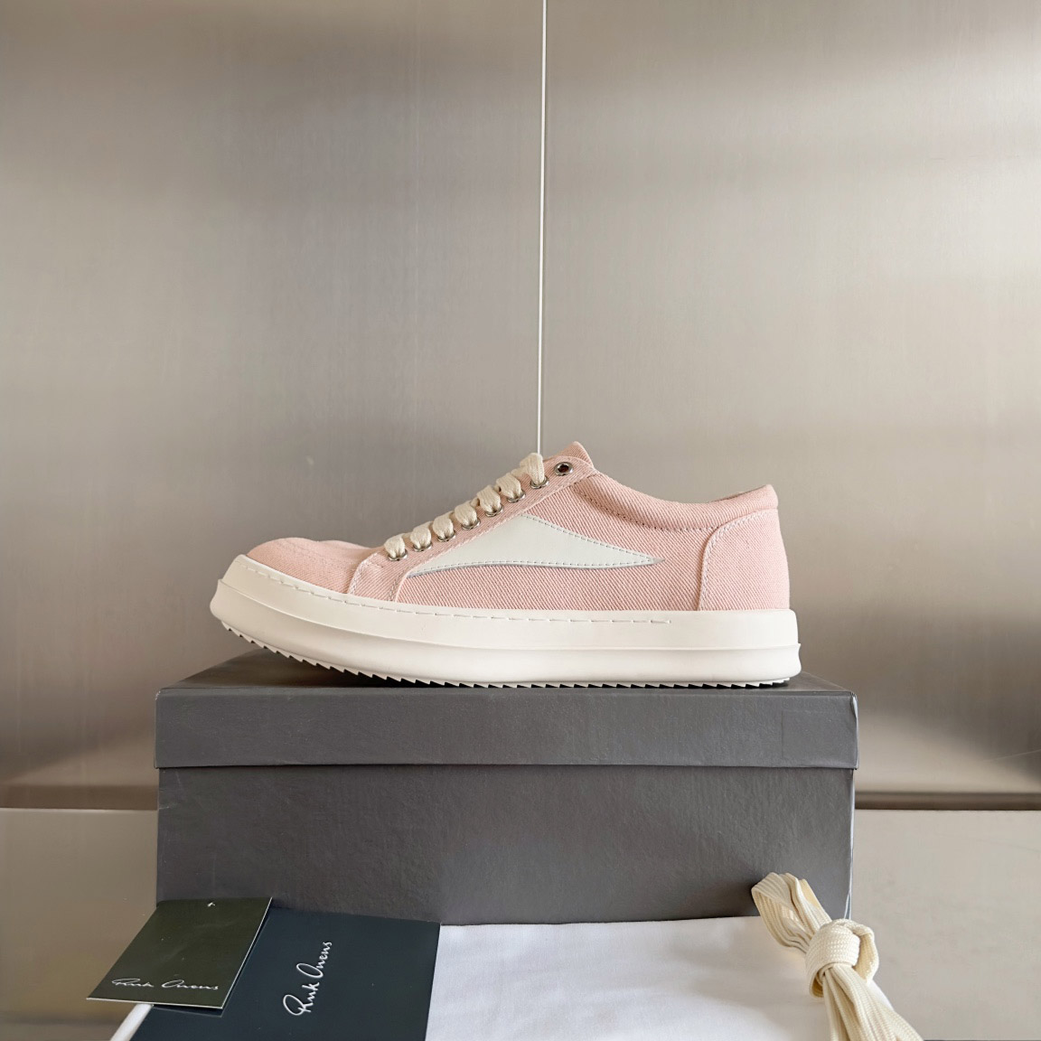 Rick Owens EDFU Vintage Low 'Faded Pink' - FashionPlug