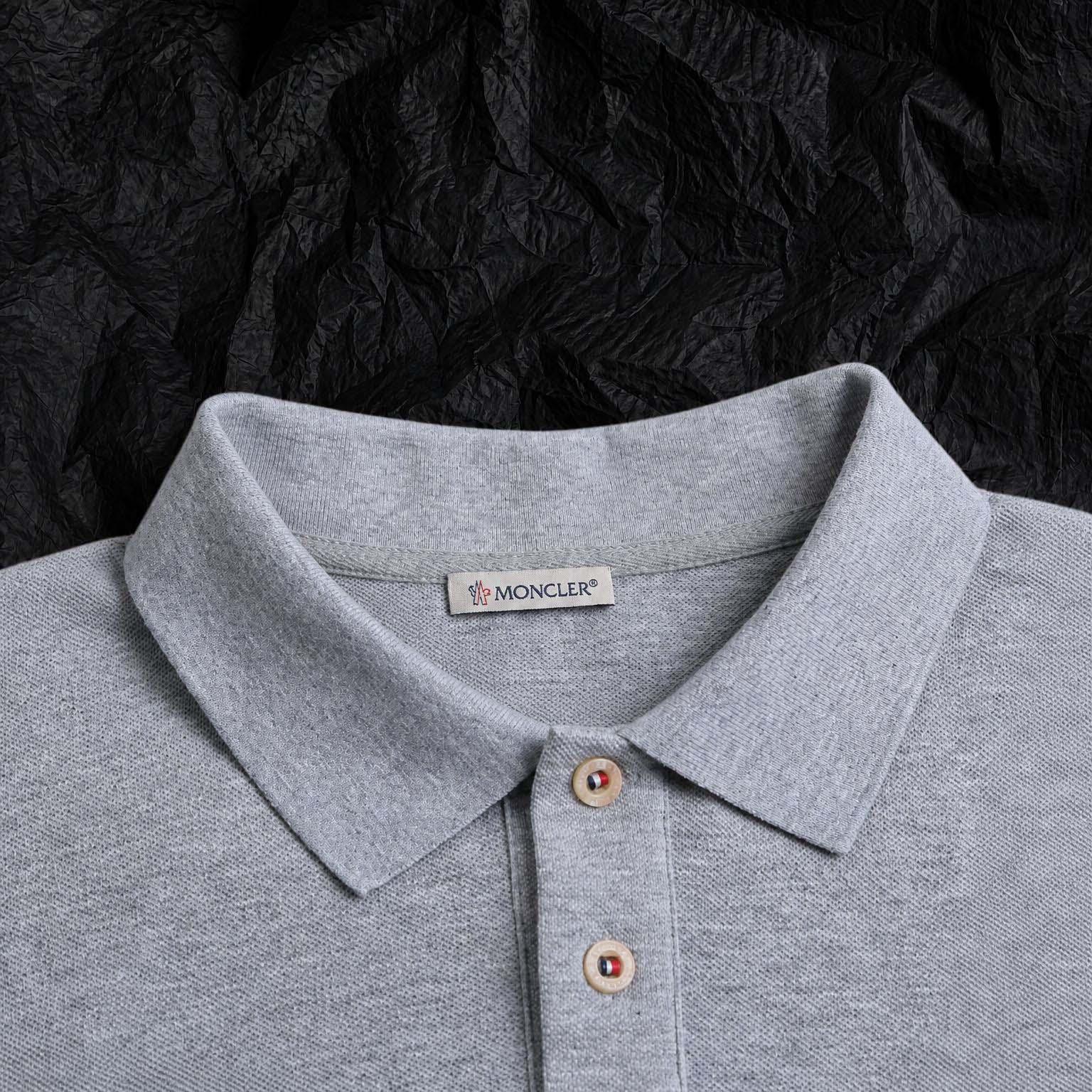 Moncler Logo Patch Cotton Polo Shirt - FashionPlug