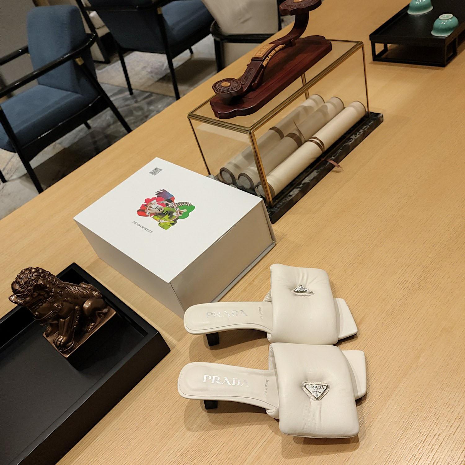 Prada Soft Padded Nappa Sandals - FashionPlug
