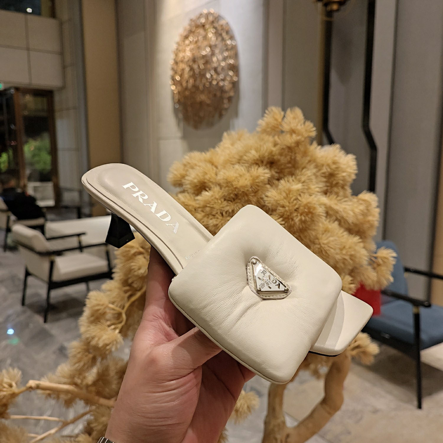 Prada Soft Padded Nappa Sandals - FashionPlug