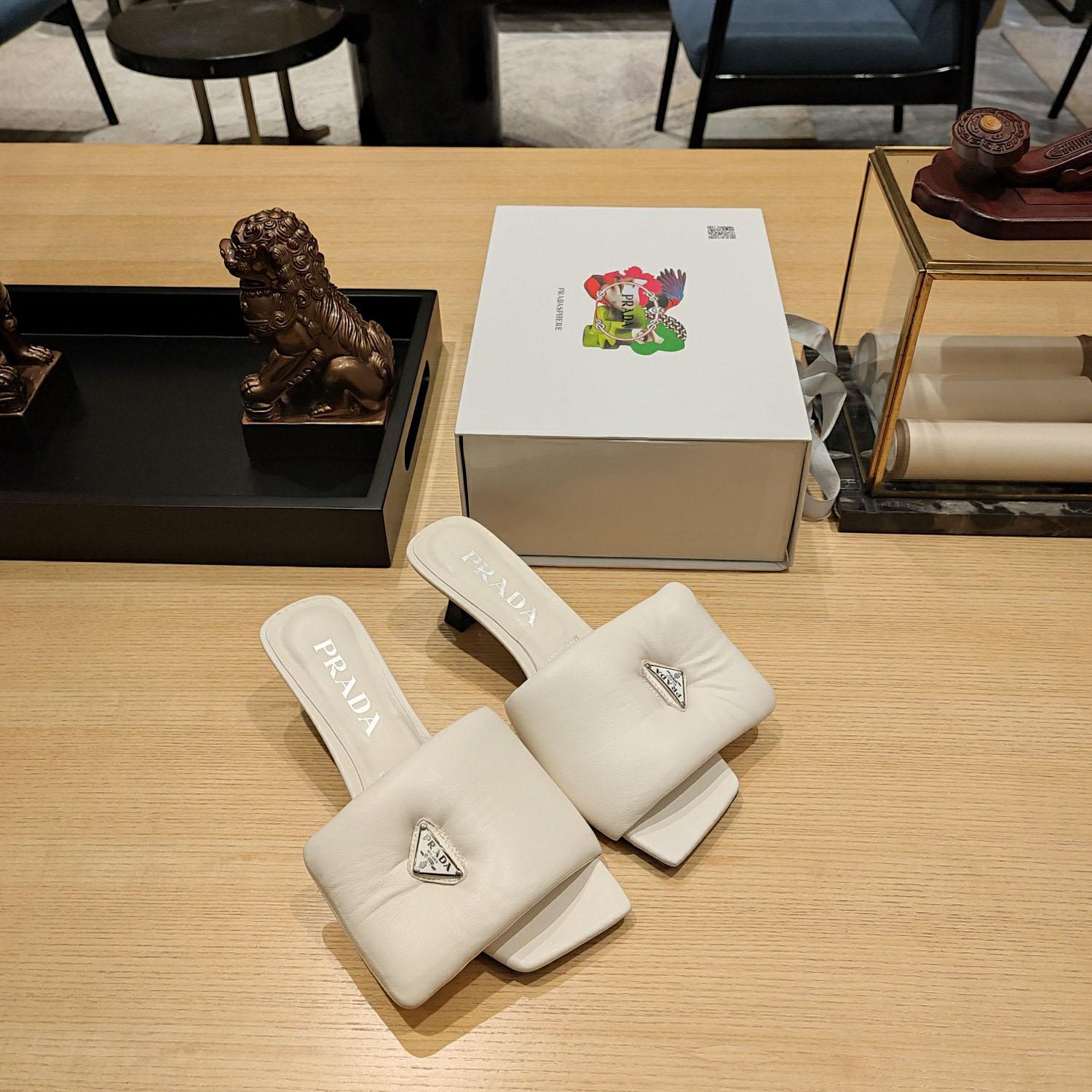 Prada Soft Padded Nappa Sandals - FashionPlug