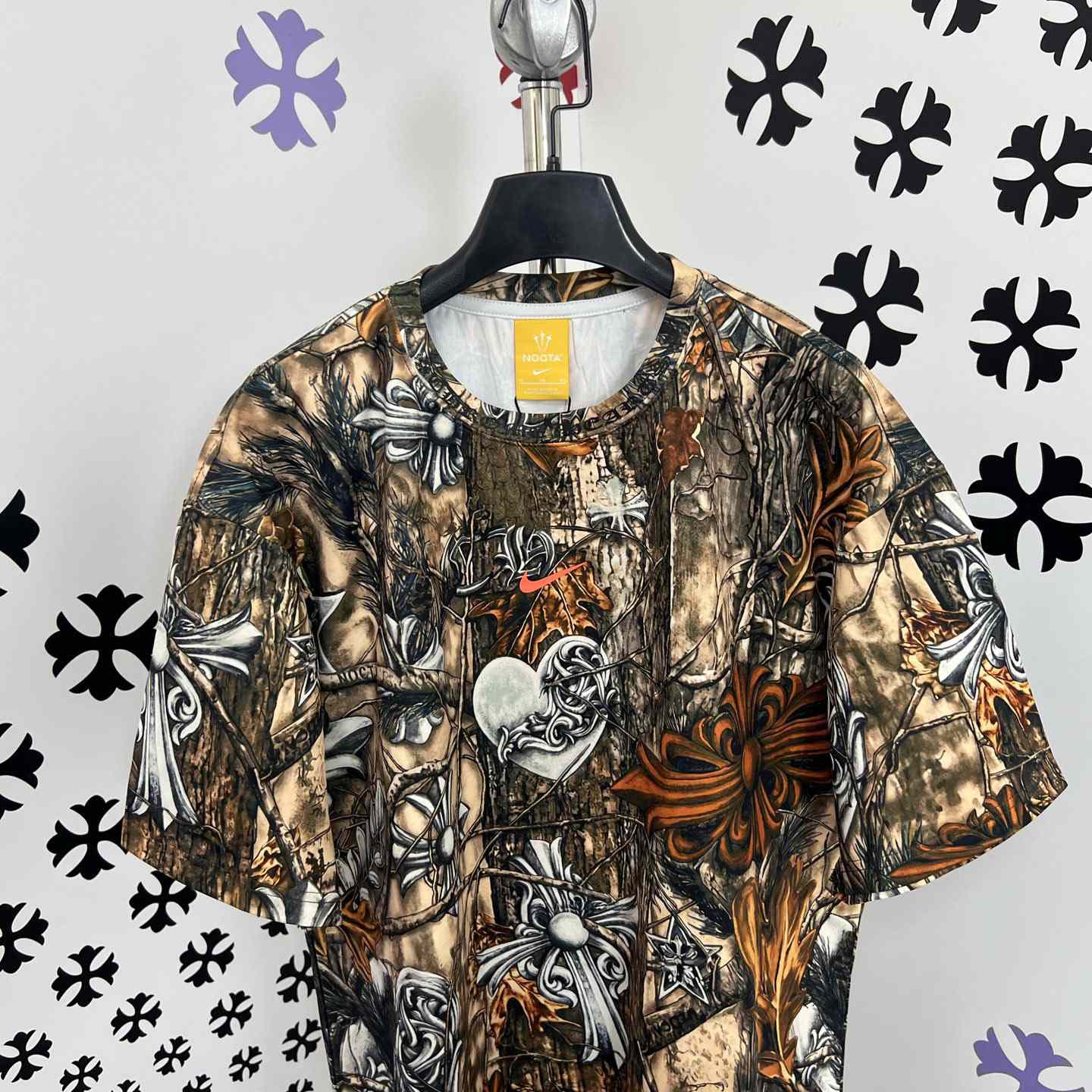 Chrome Hearts X Nike NOCTA Camouflage Horseshoe Logo T-Shirt - FashionPlug