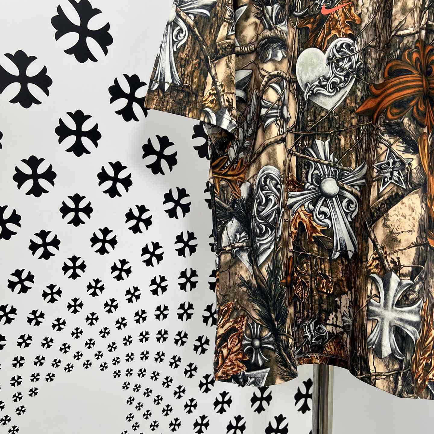 Chrome Hearts X Nike NOCTA Camouflage Horseshoe Logo T-Shirt - FashionPlug