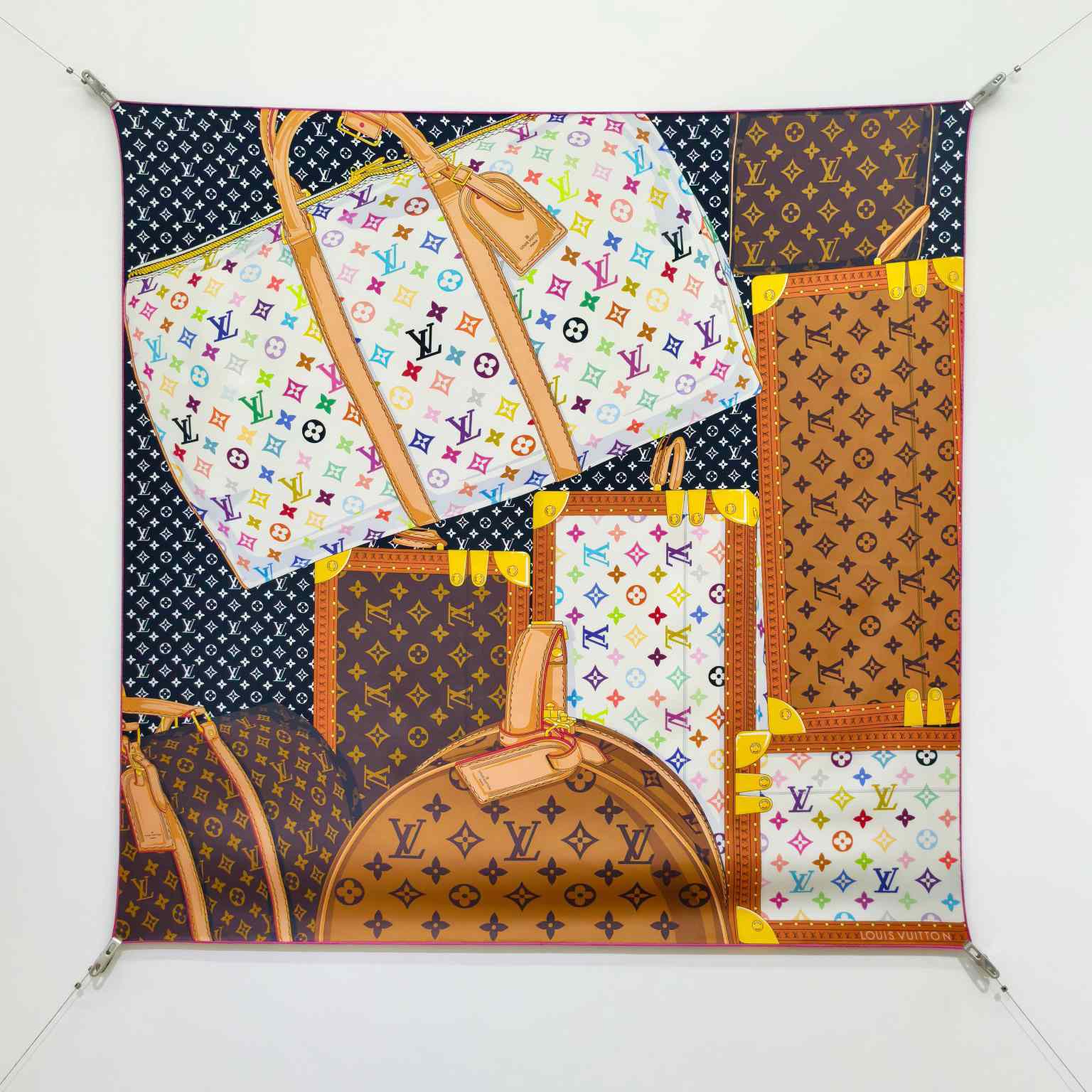 Louis Vuitton LV x TM Monogram Multicolor Collector Square 90 M97889 - FashionPlug