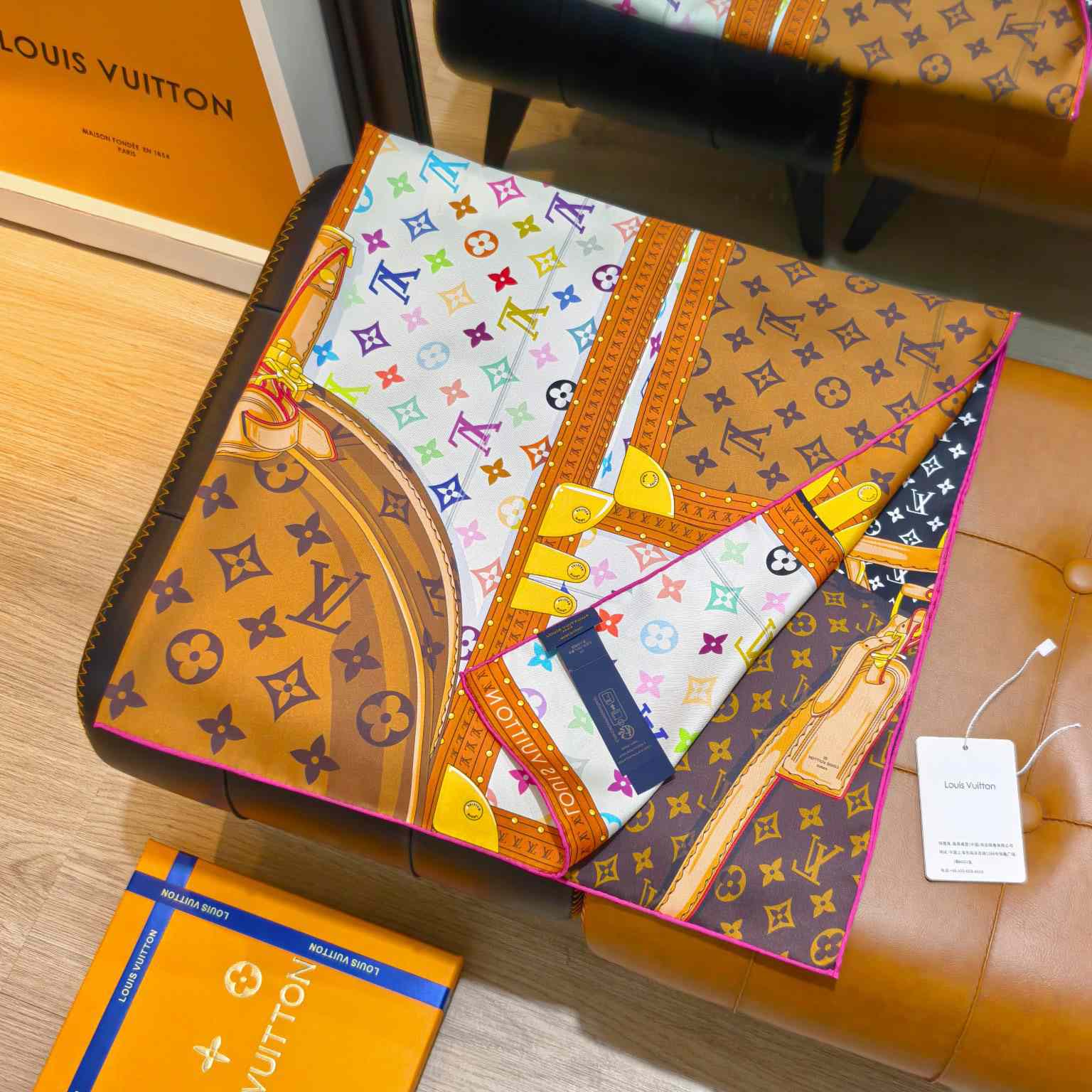 Louis Vuitton LV x TM Monogram Multicolor Collector Square 90 M97889 - FashionPlug