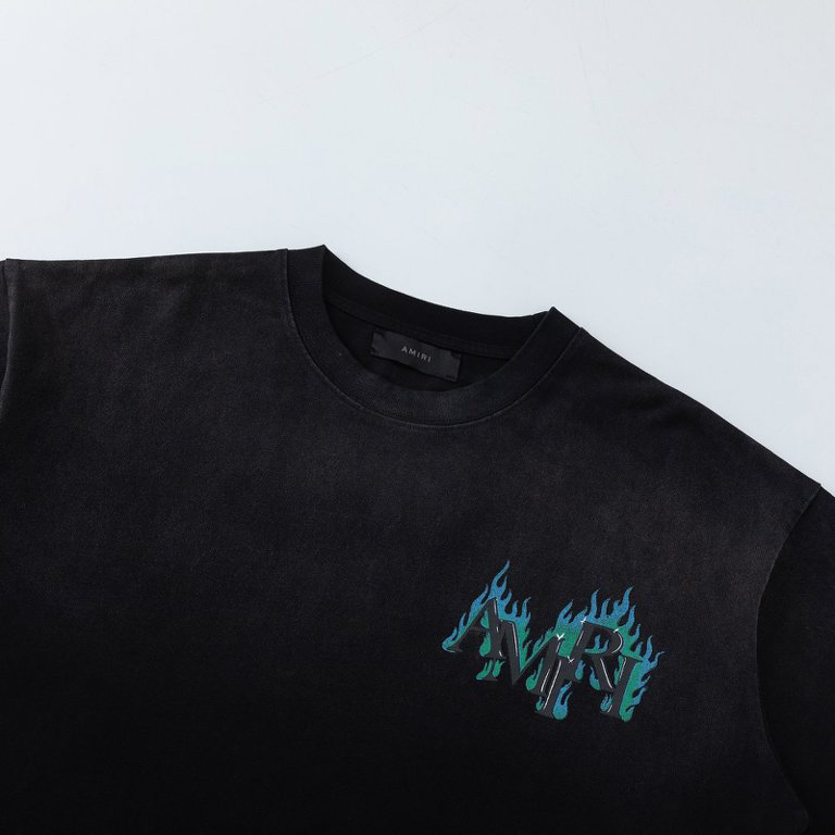 Amiri Flames Printed Cotton T-shirt - FashionPlug