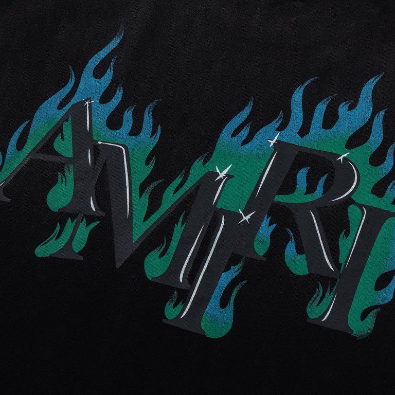 Amiri Flames Printed Cotton T-shirt - FashionPlug