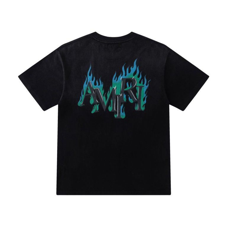 Amiri Flames Printed Cotton T-shirt - FashionPlug