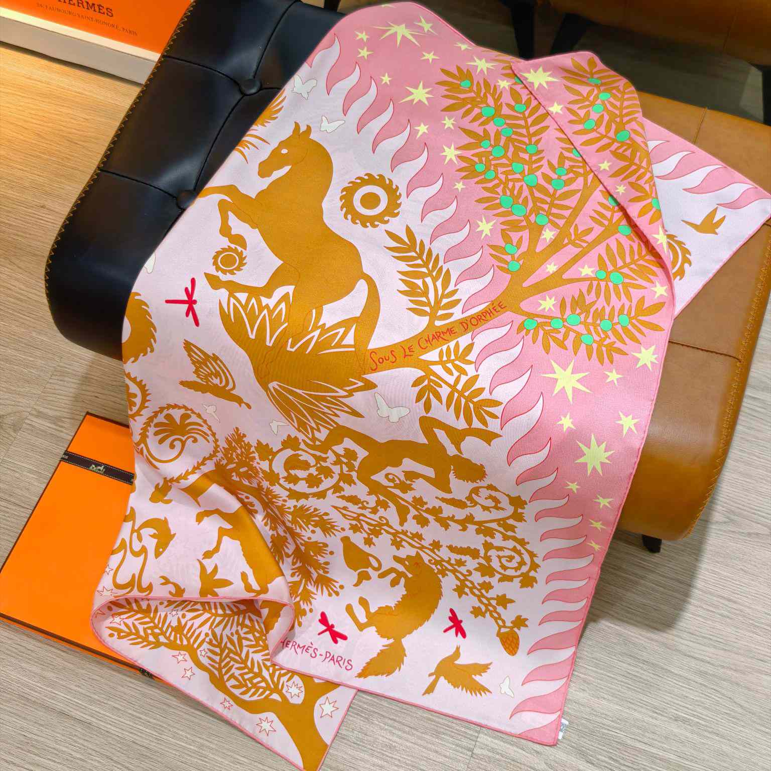 Hermes Sous le Charme D'Orphee Detail Scarf  - FashionPlug
