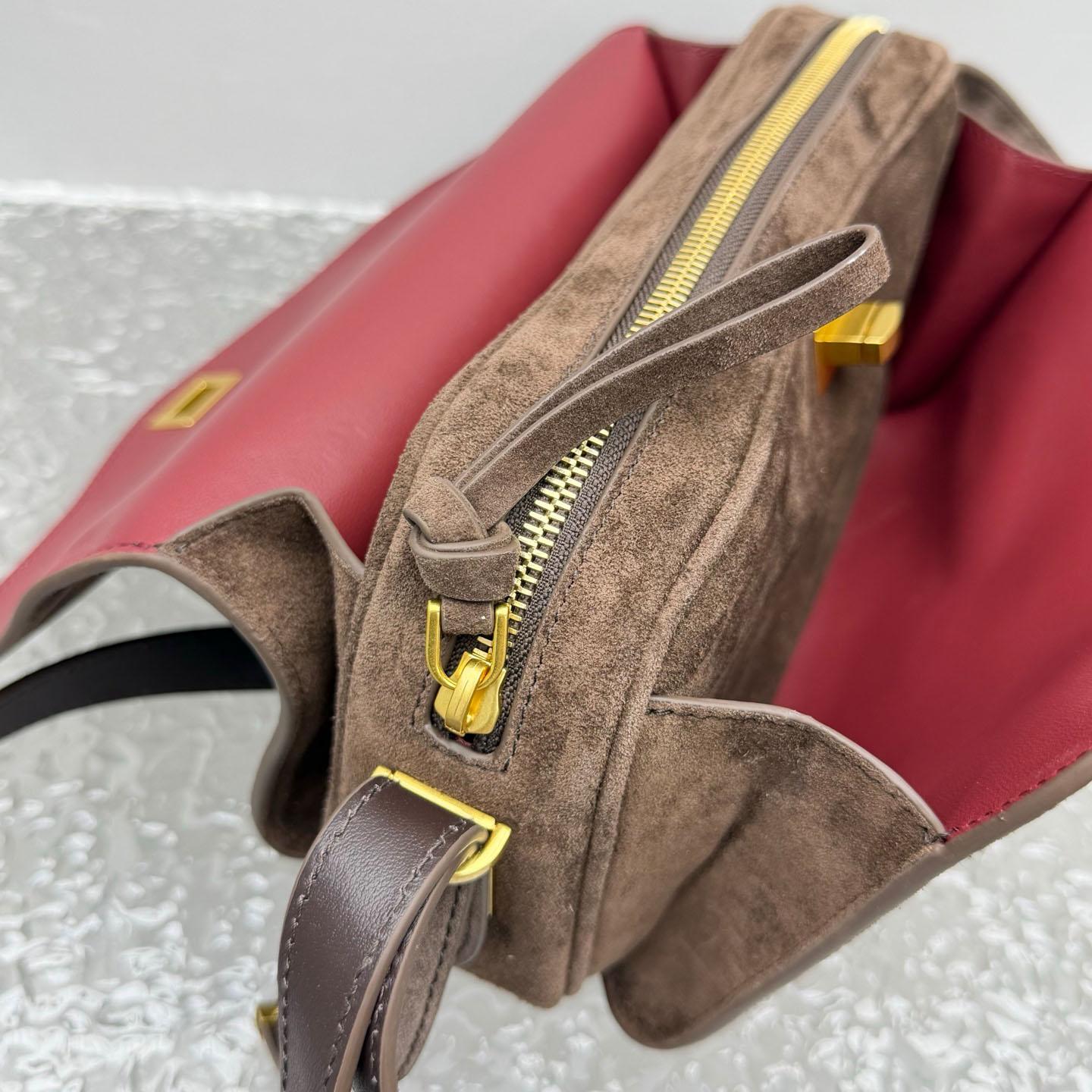Balenciaga  Le 7 Shoulder Bag Medium In Moka - FashionPlug
