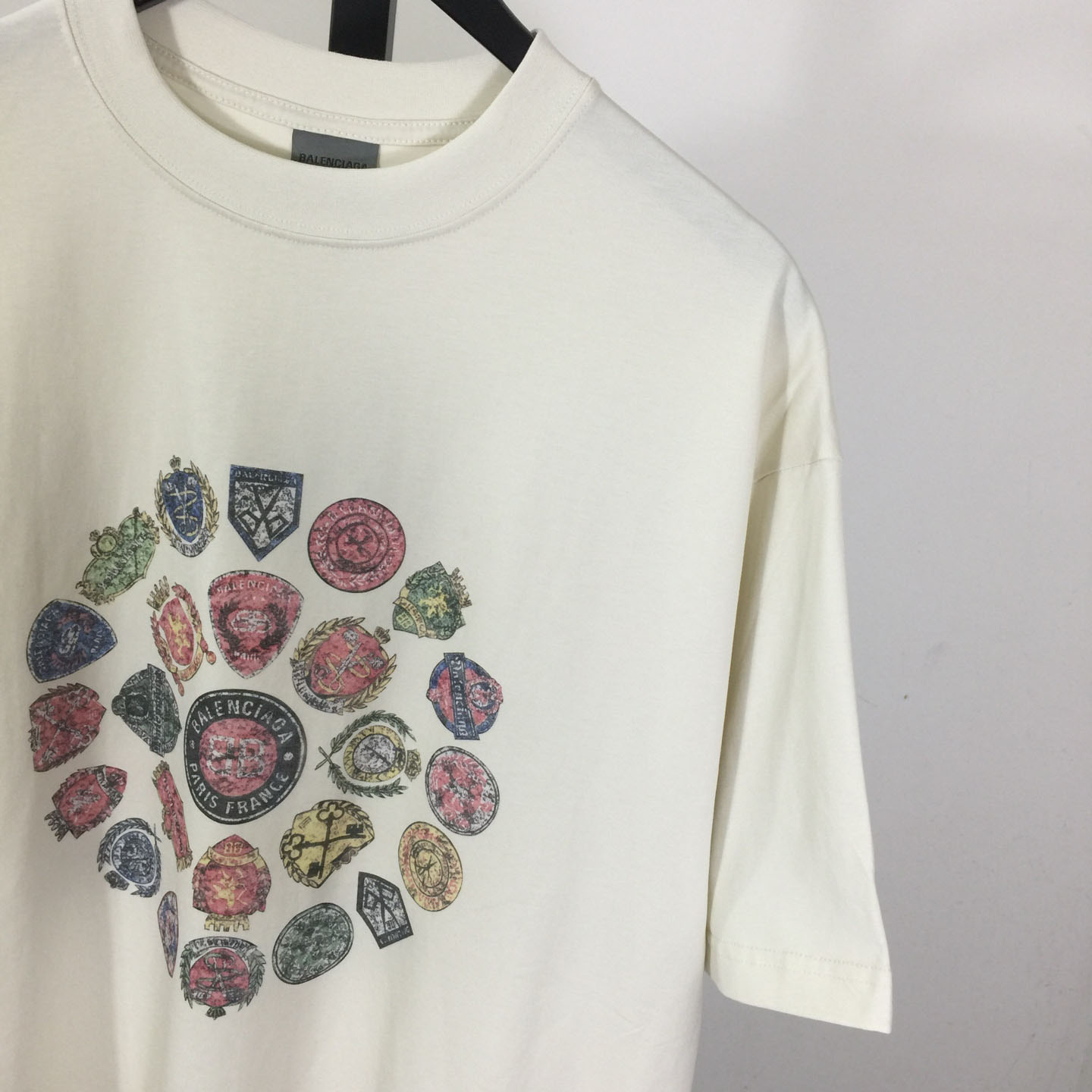 Balenciaga Medium Fit T-Shirt 'Dirty White' - FashionPlug