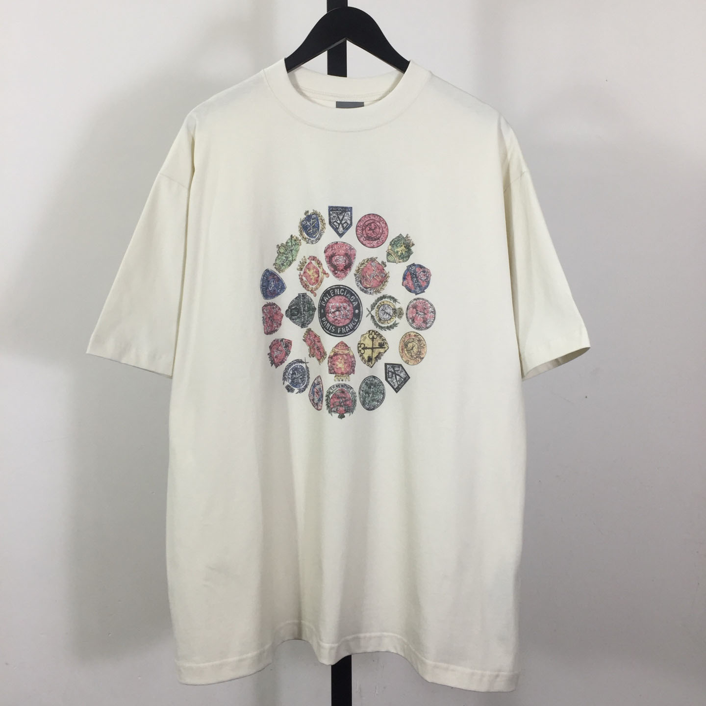 Balenciaga Medium Fit T-Shirt 'Dirty White' - FashionPlug
