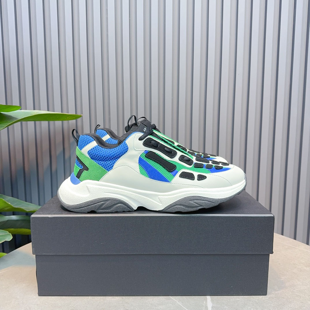 Amiri Bone Runner 'White Black Teal' - FashionPlug
