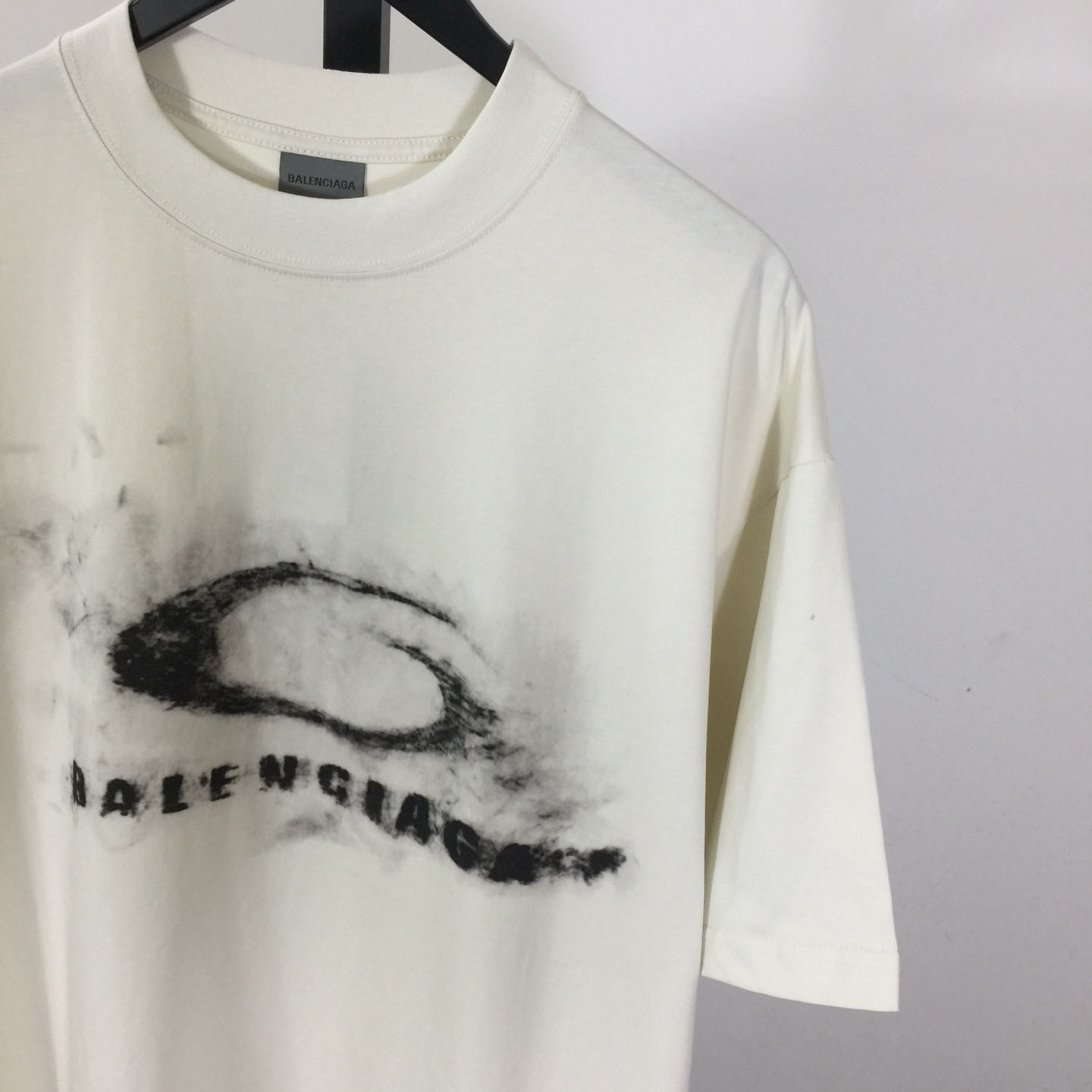 Balenciaga Washed Crayon Loop Medium Fit T‑shirt In Cotton - FashionPlug