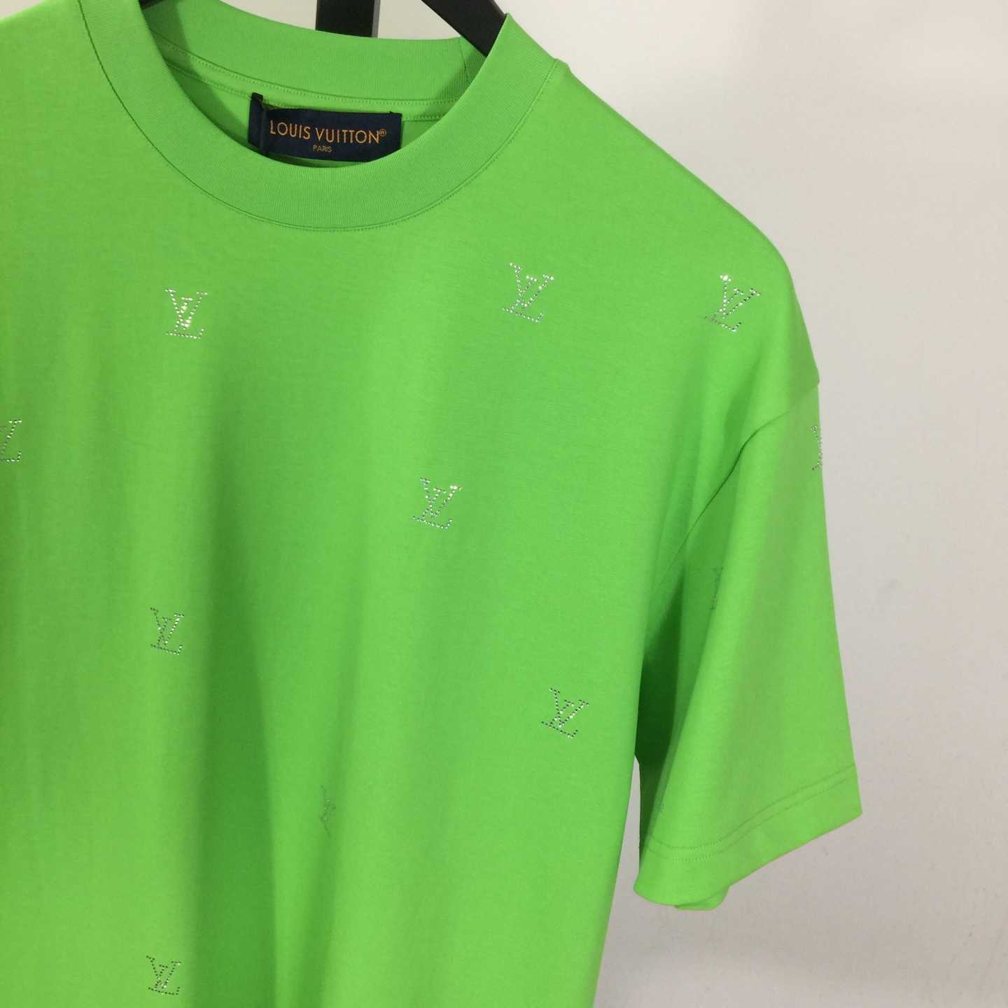 Louis Vuitton Crystal Embellished Cotton T-Shirt  - FashionPlug