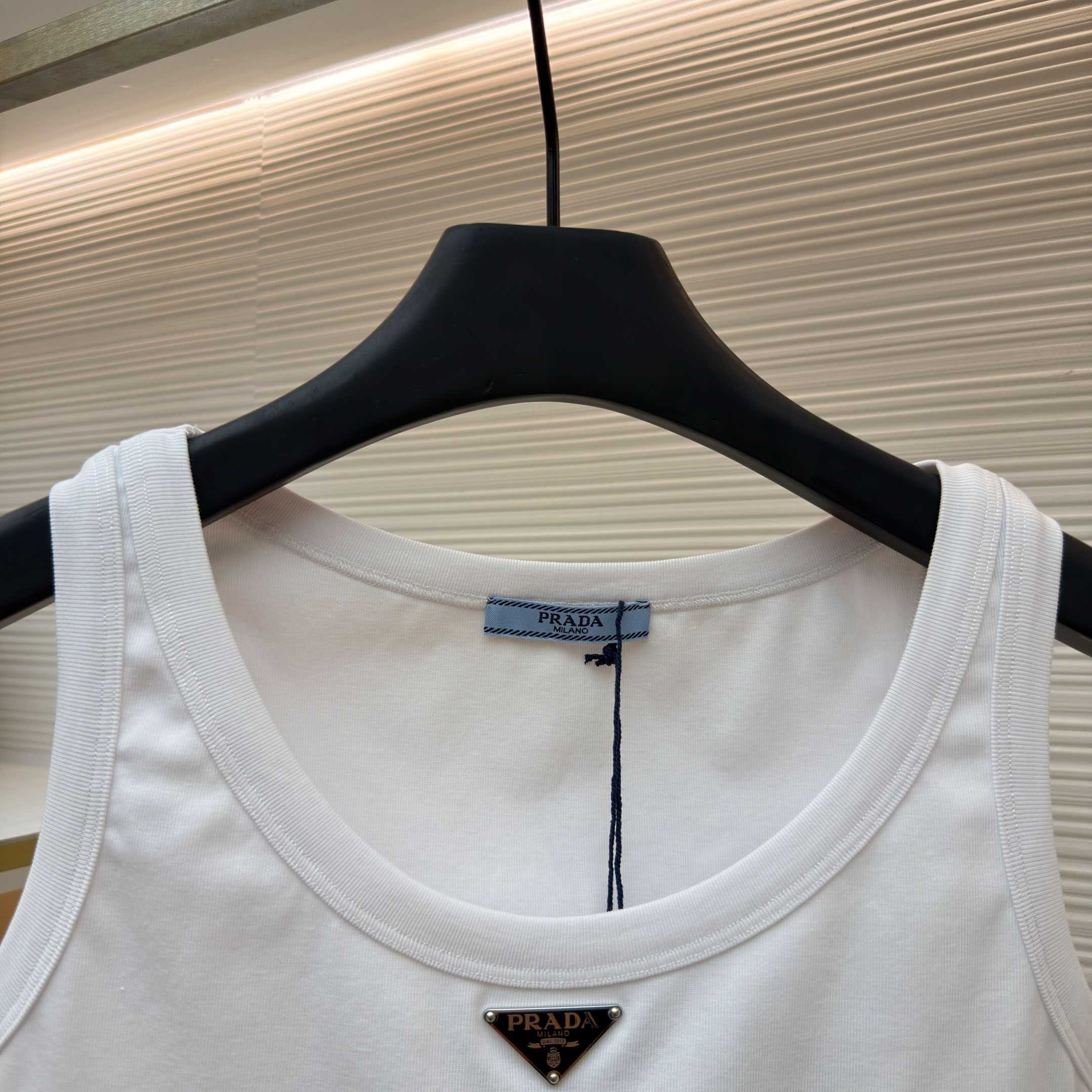 Prada Jersey Cropped Top - FashionPlug