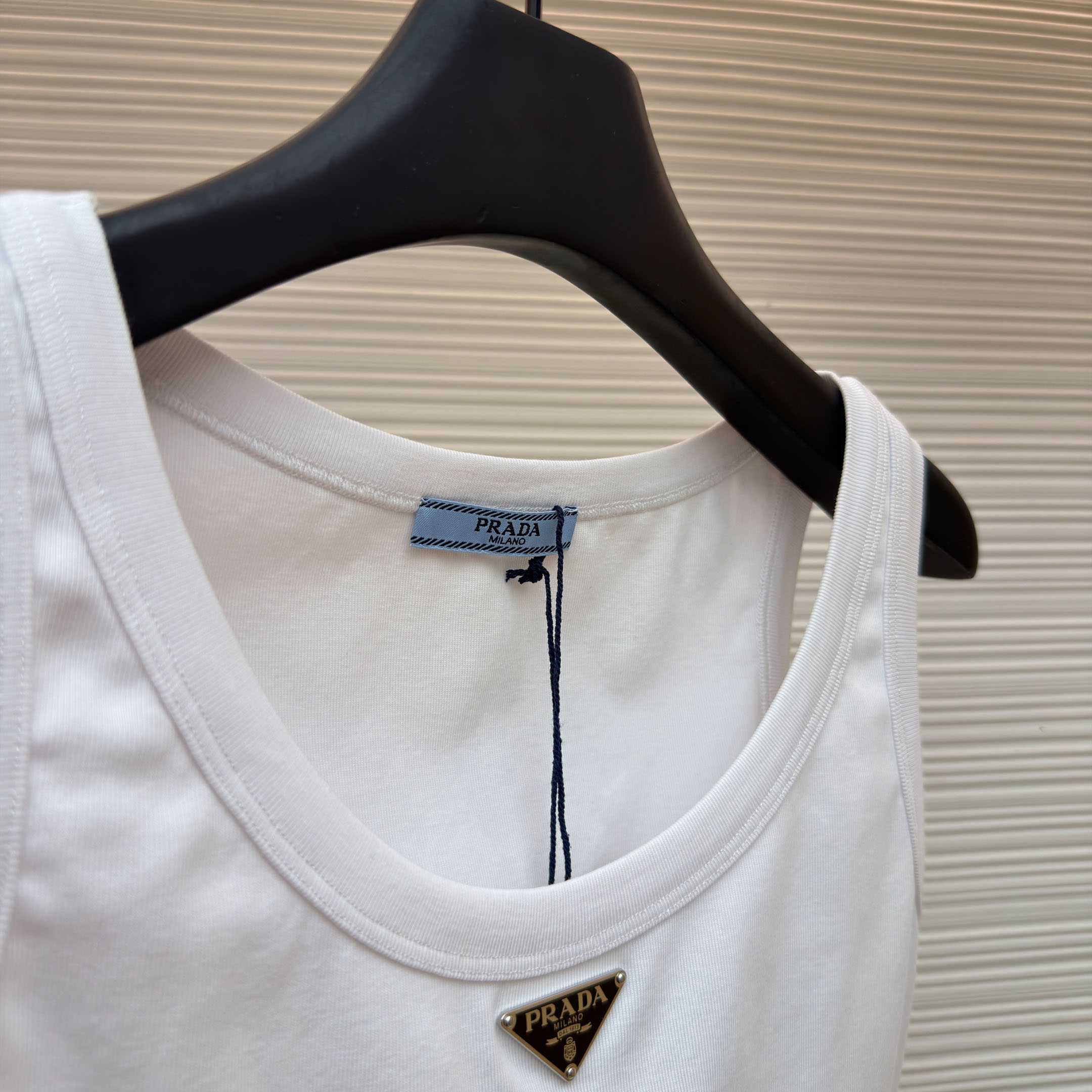 Prada Jersey Cropped Top - FashionPlug